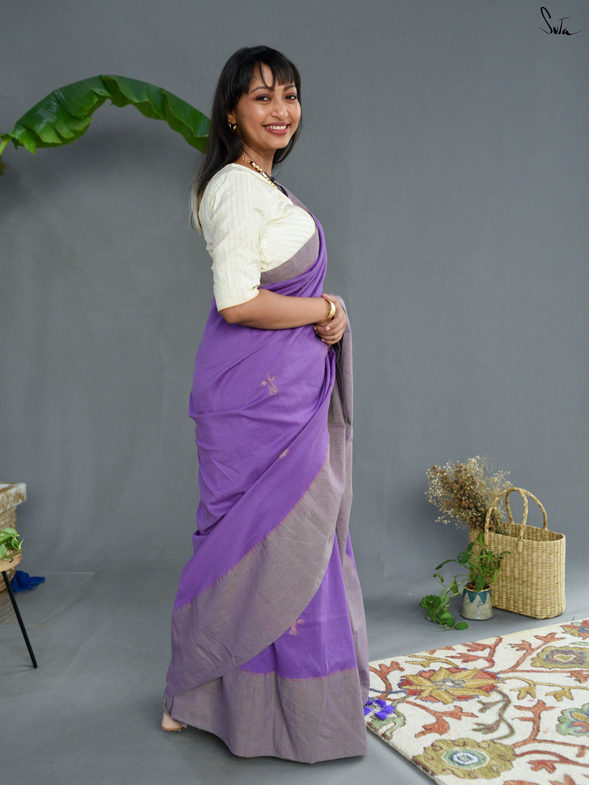 Aster Zari Saree
