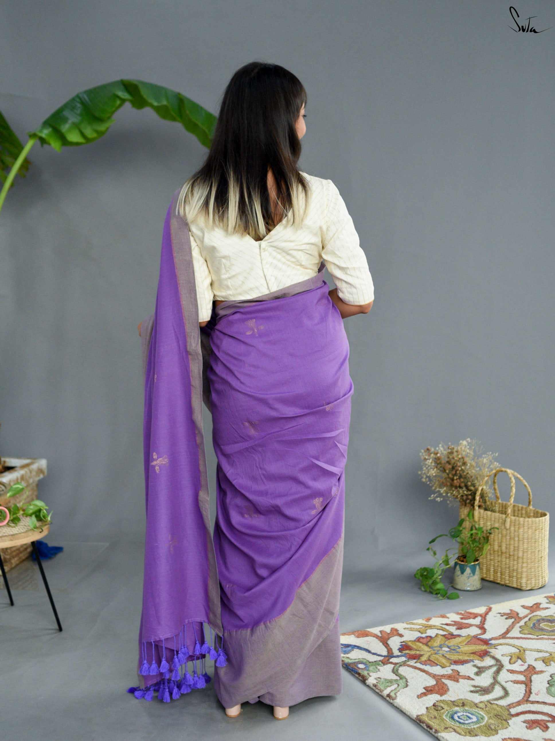 Aster Zari Saree