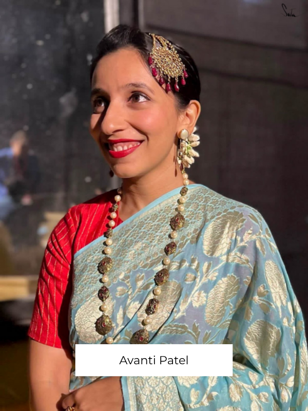 Liberated Lalitha Sky Blue Banarasi Saree