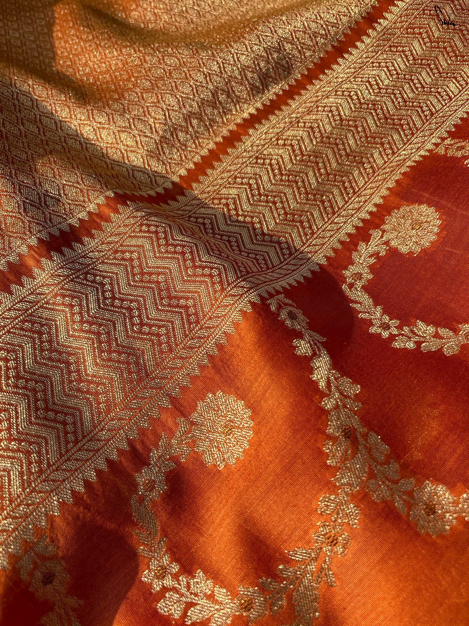 Chaiti Rust Banarasi Saree