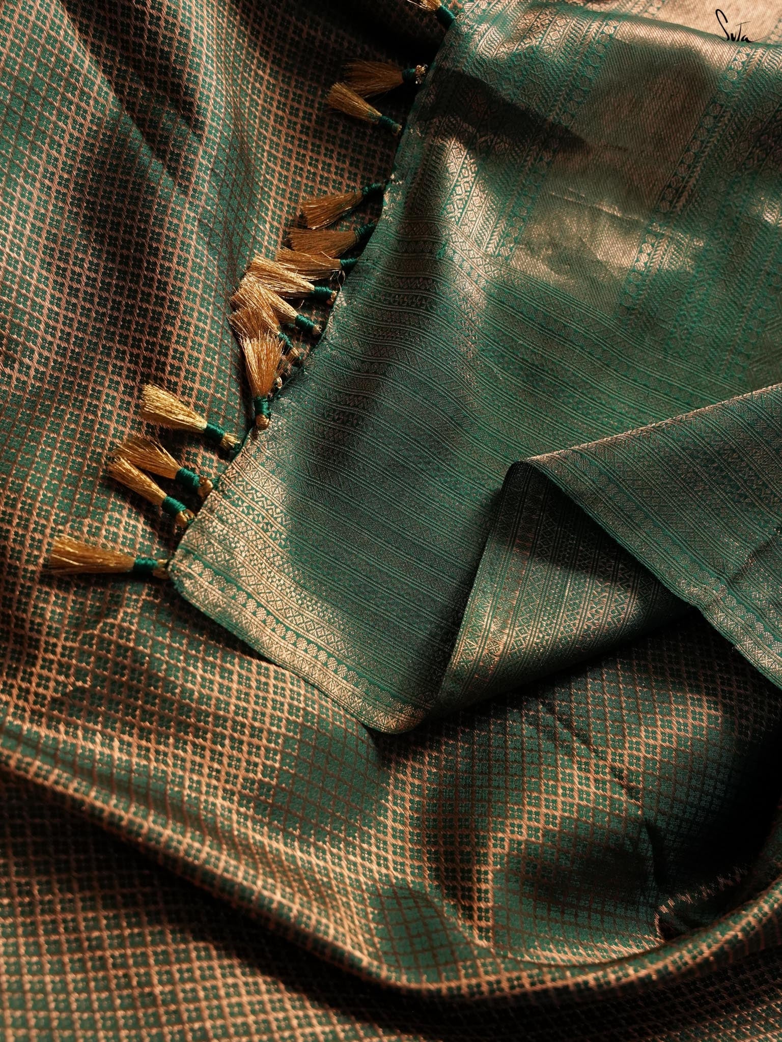 Vaanika Green Kanjivaram Saree