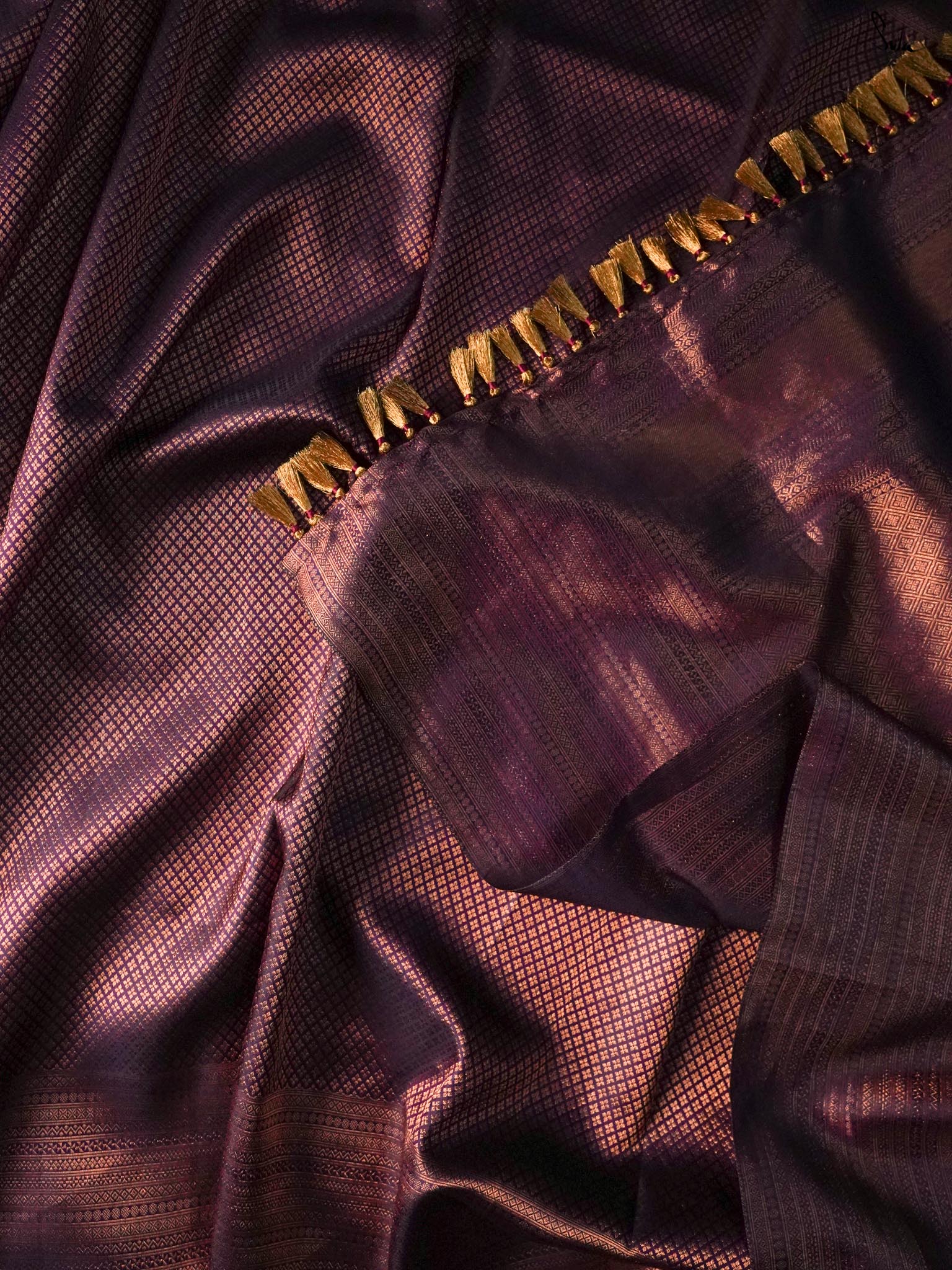 Kaadambari Purple Kanjivaram Saree