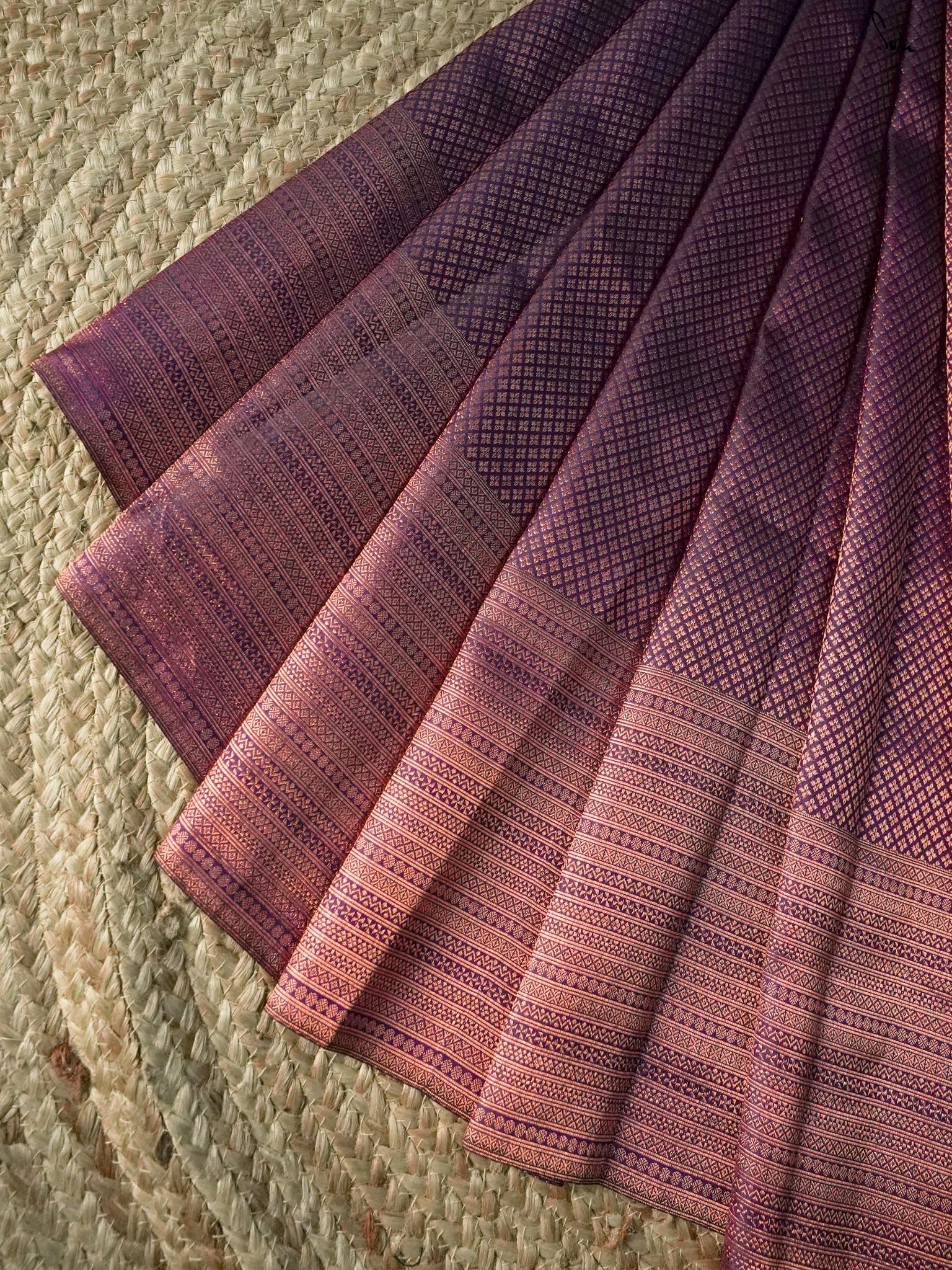 Kaadambari Purple Kanjivaram Saree