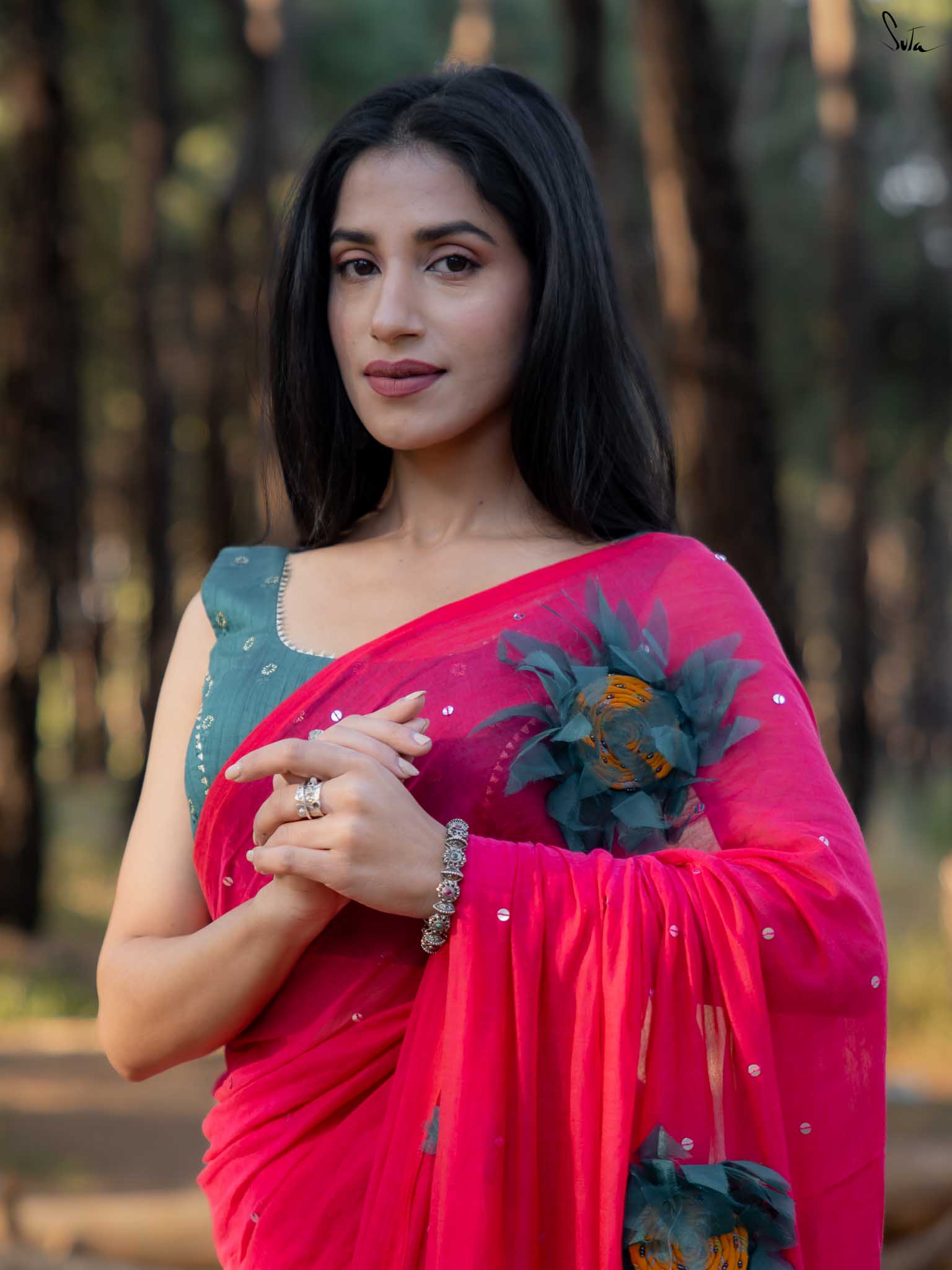 Dipped In Fuchia Sunflower