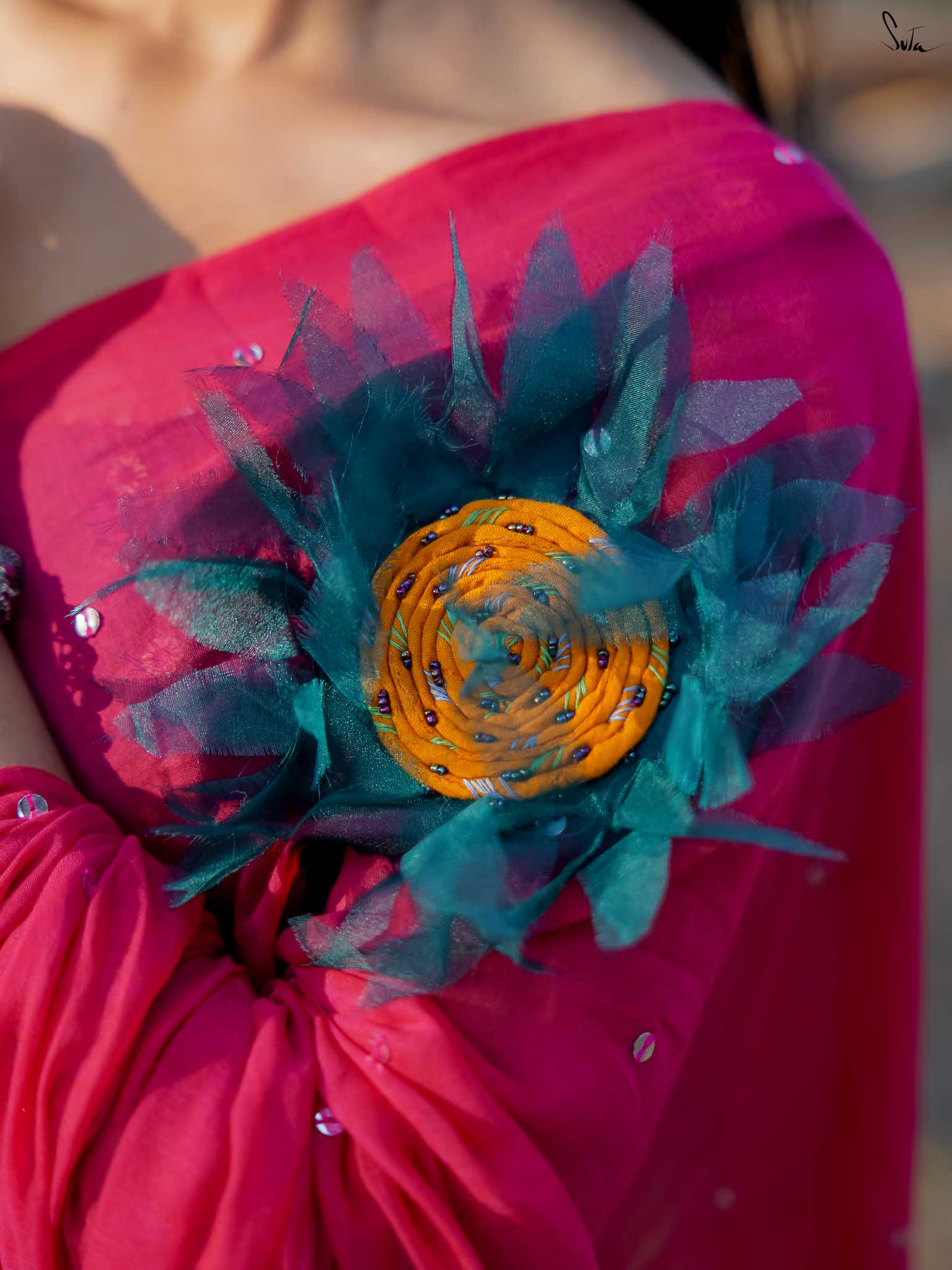 Dipped In Fuchia Sunflower