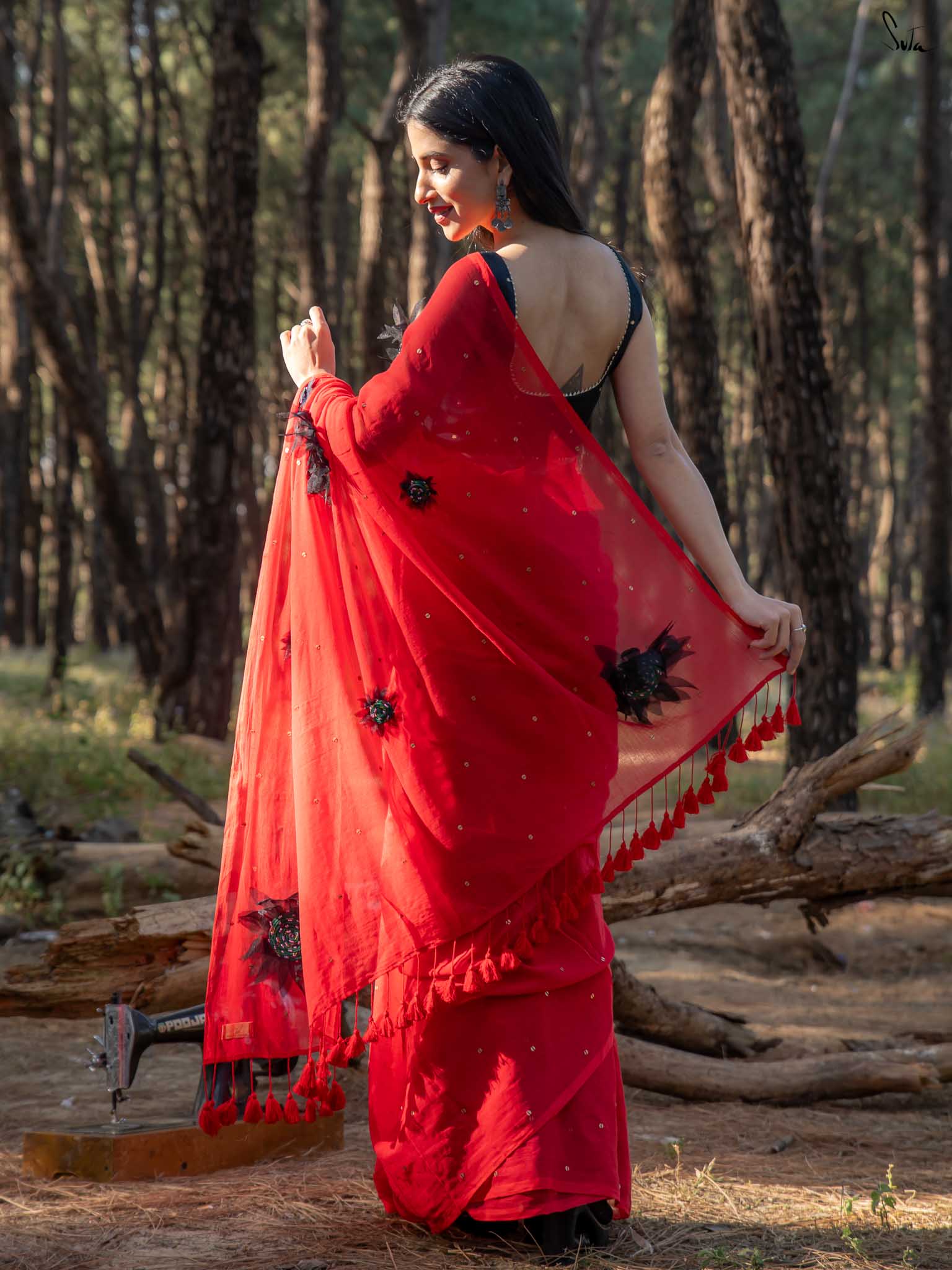 Dipped In Red Sunflower