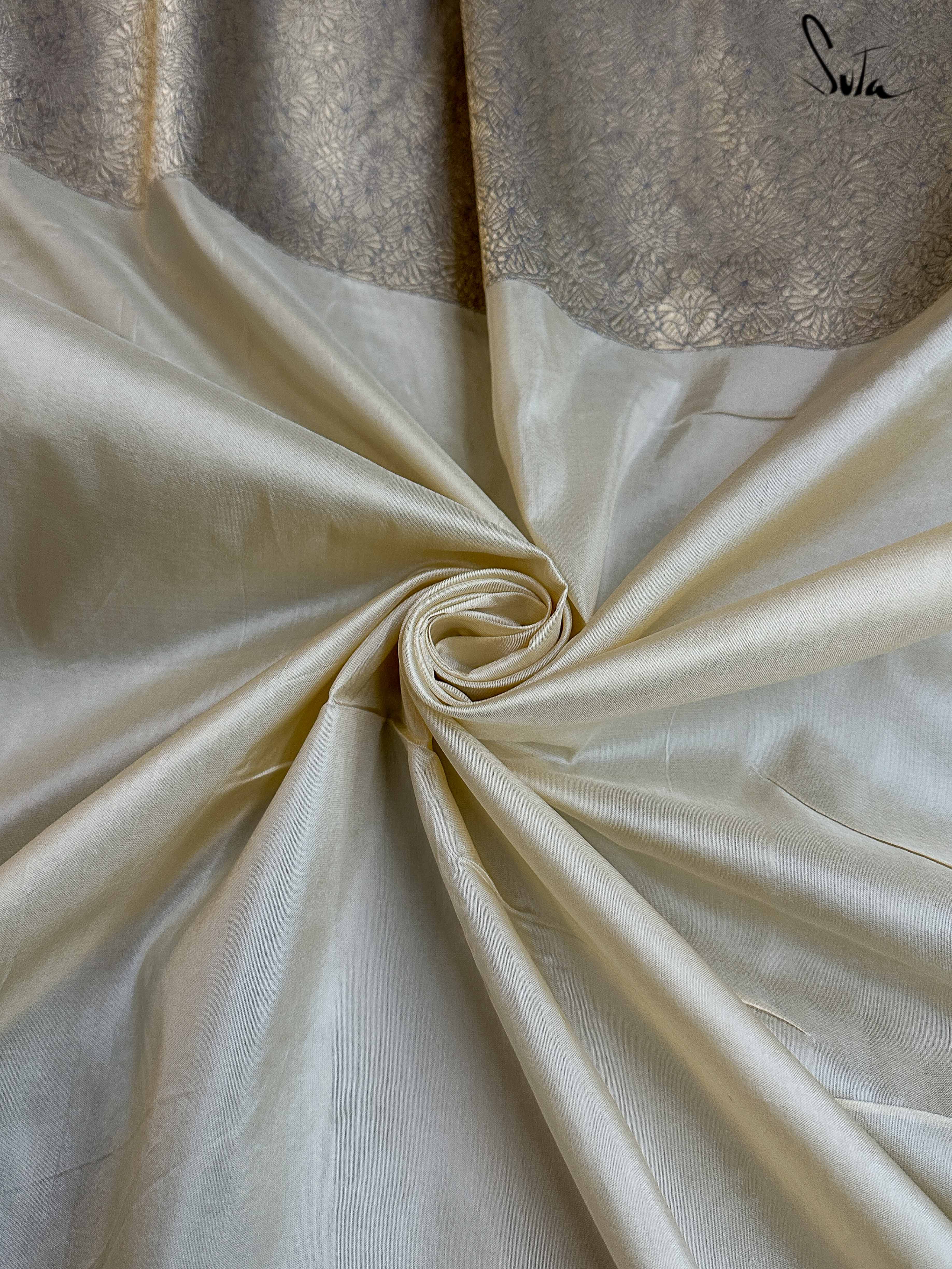 Aasmani Parinda Pearl Banarasi Saree