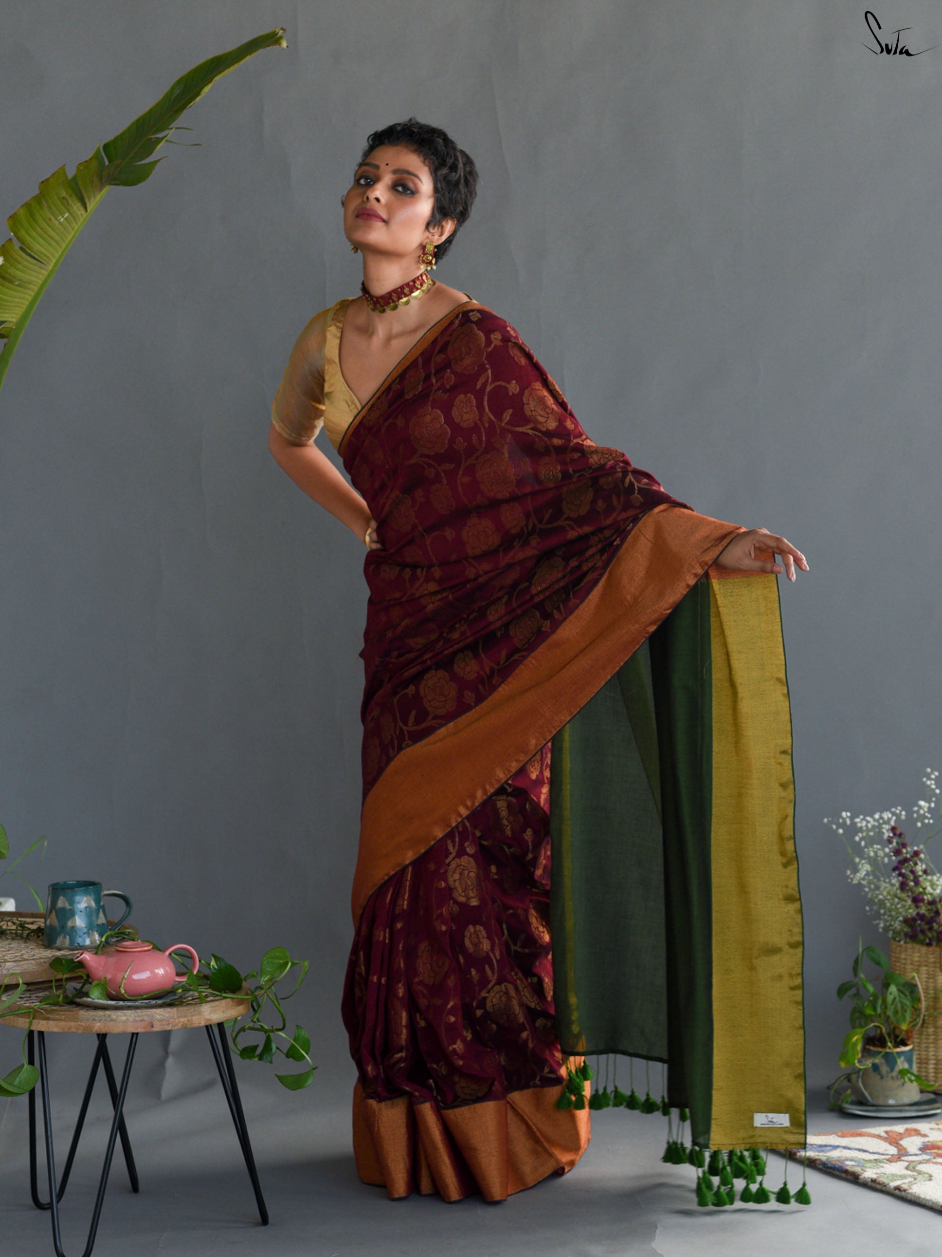 Lal Alpana Saree