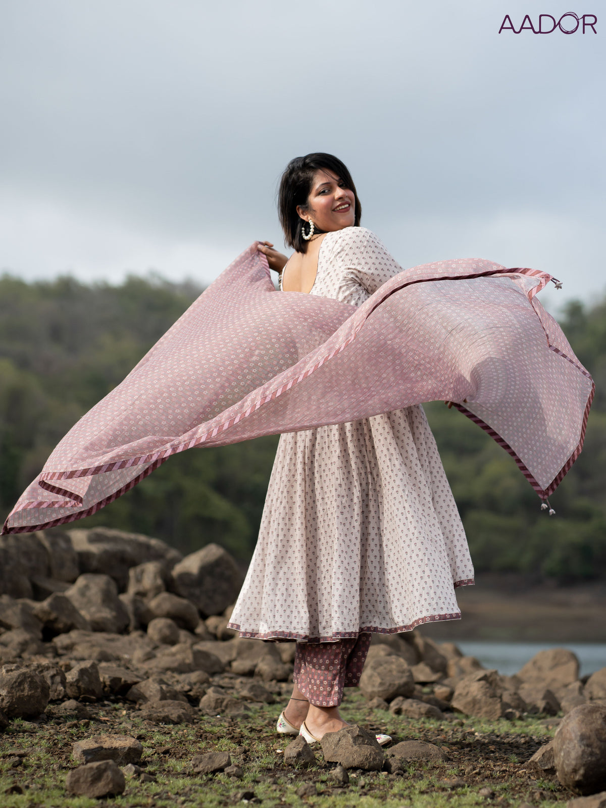 Moonlit Sparrow Dupatta
