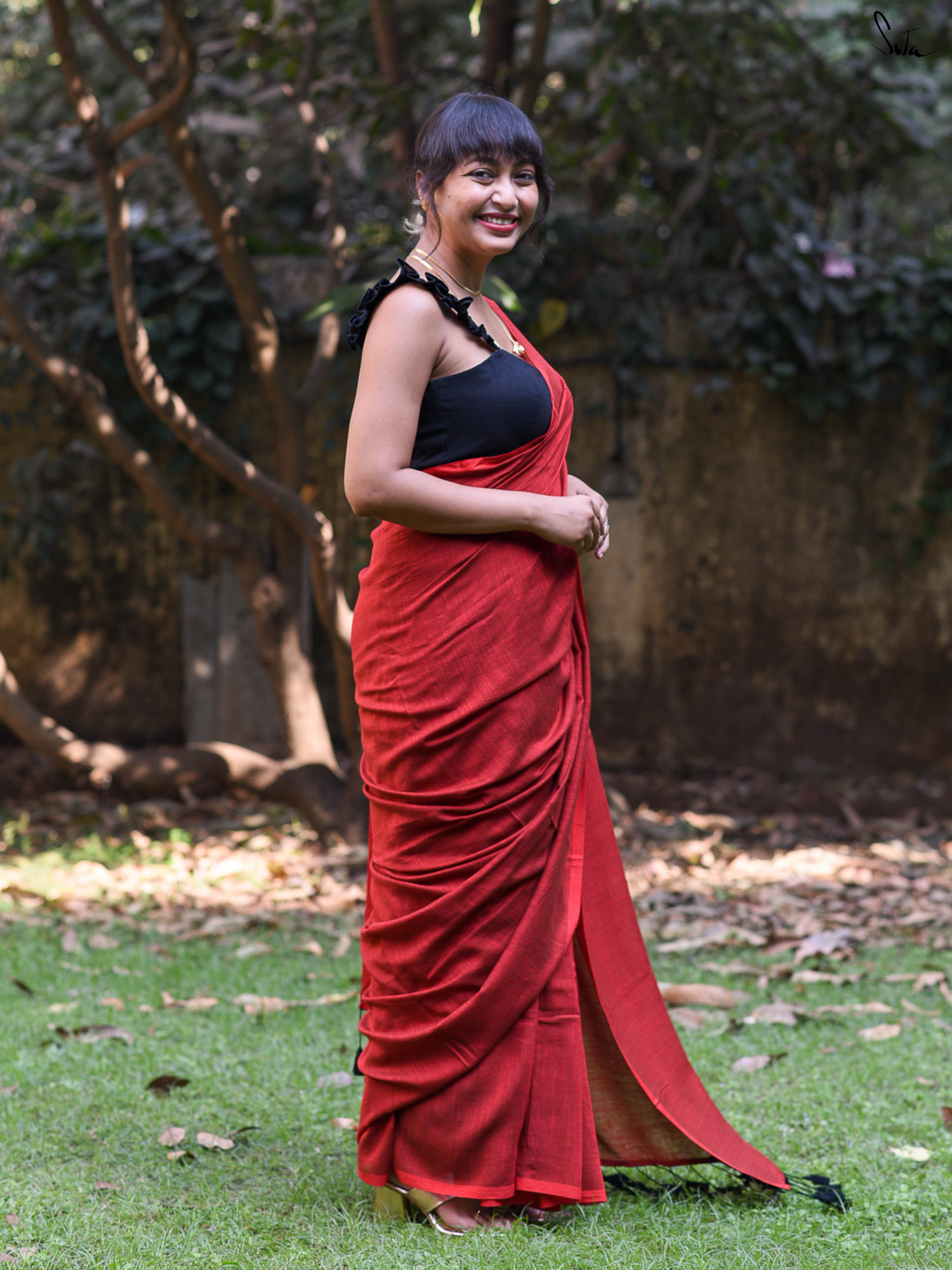 Roaring In Red Saree
