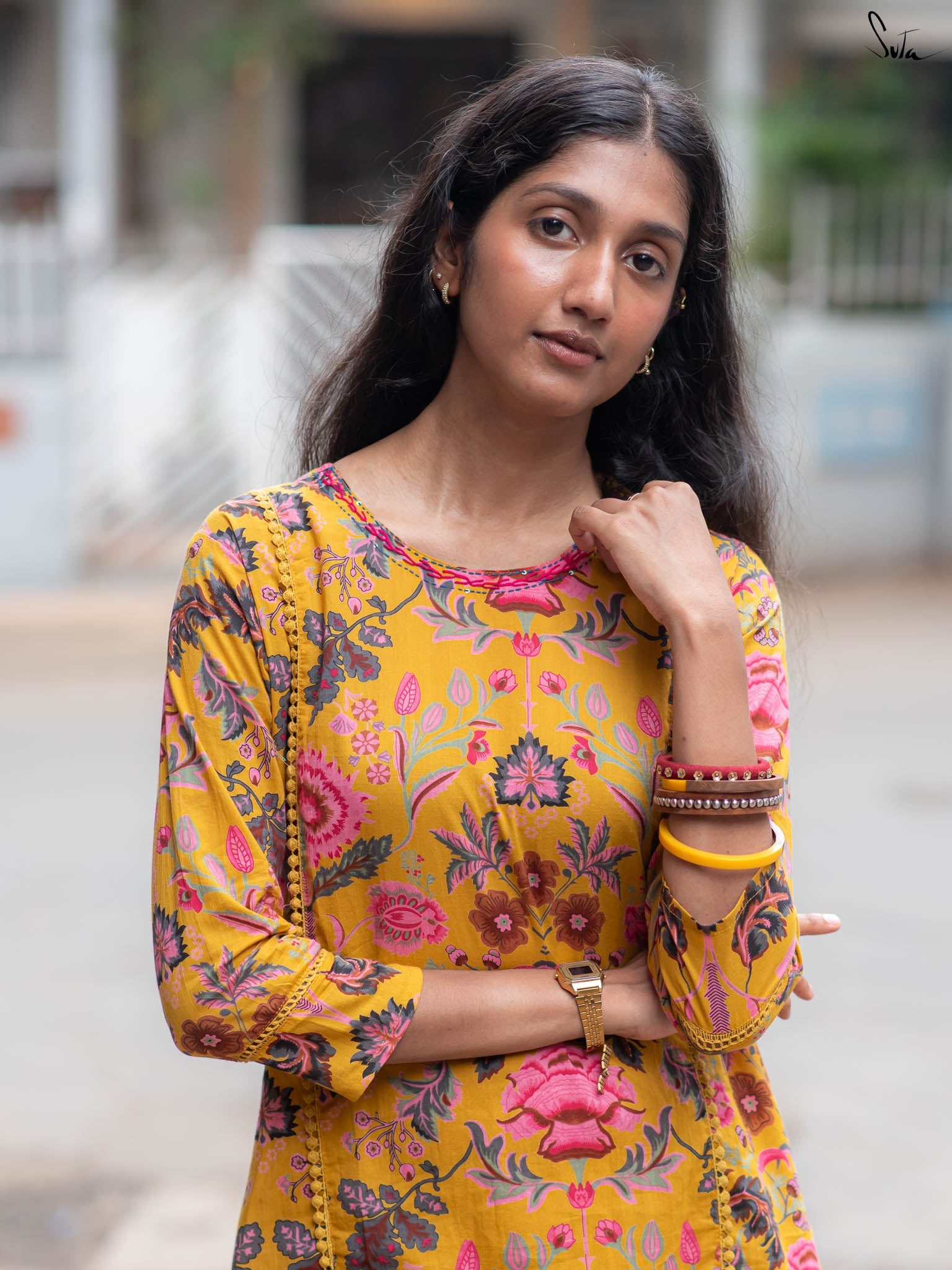 Suta Yellow Cotton Kurta Set