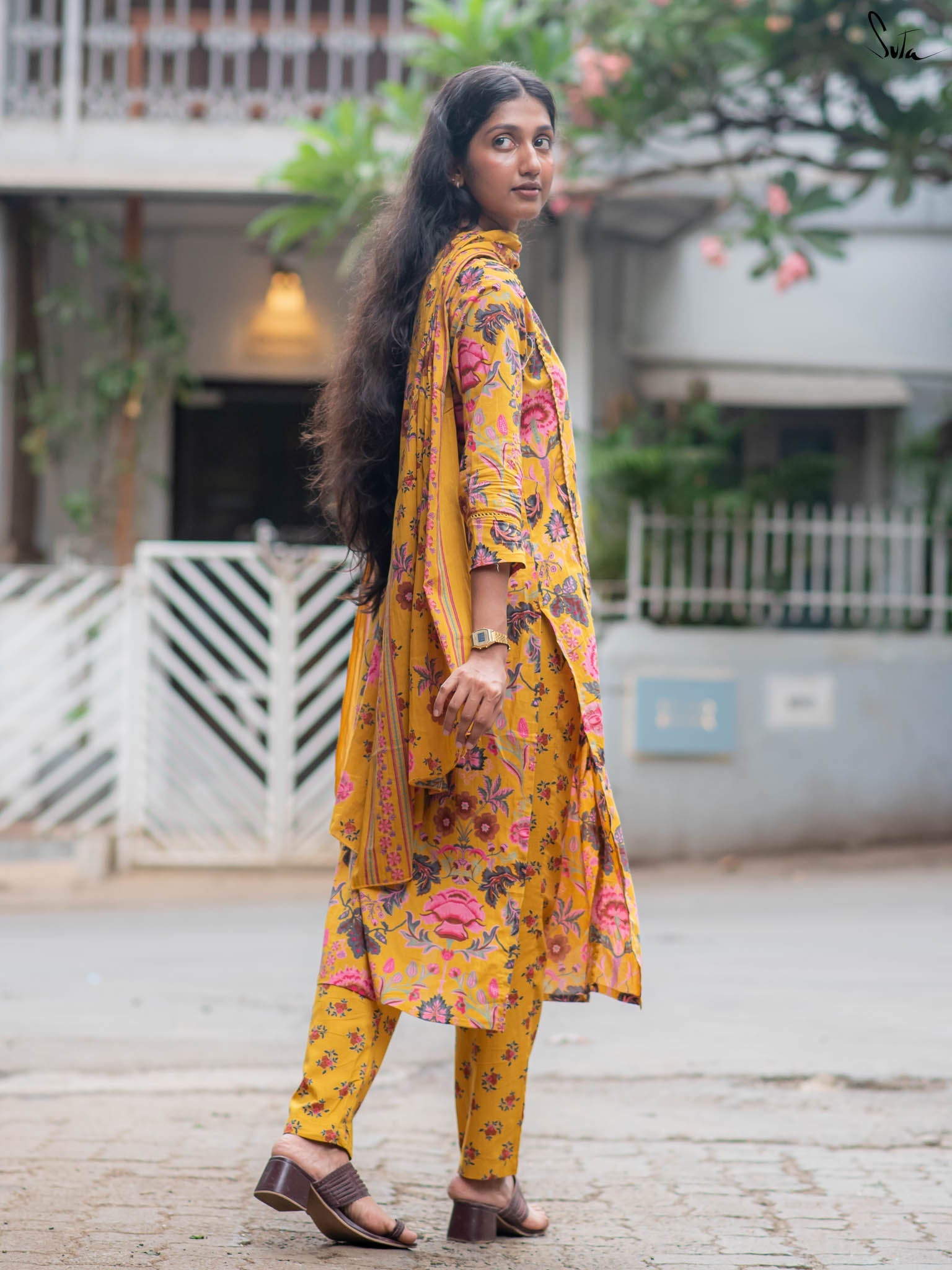 Suta Yellow Cotton Kurta Set