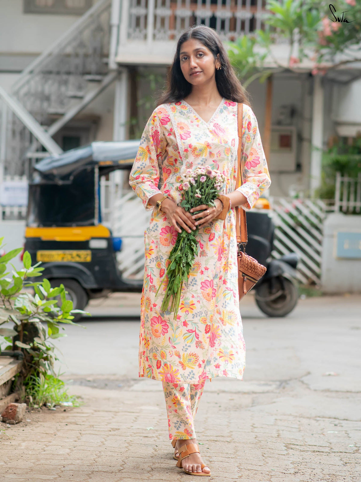 Suta Multicolour Cotton Kurta Set