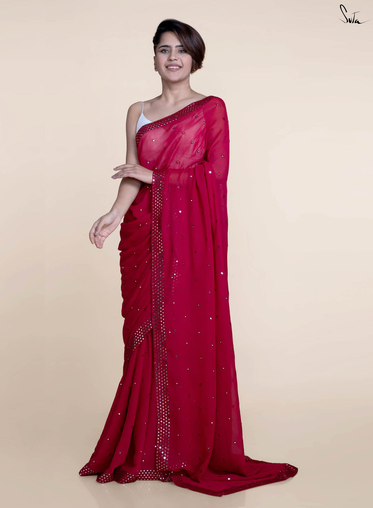 Classic Red Saree