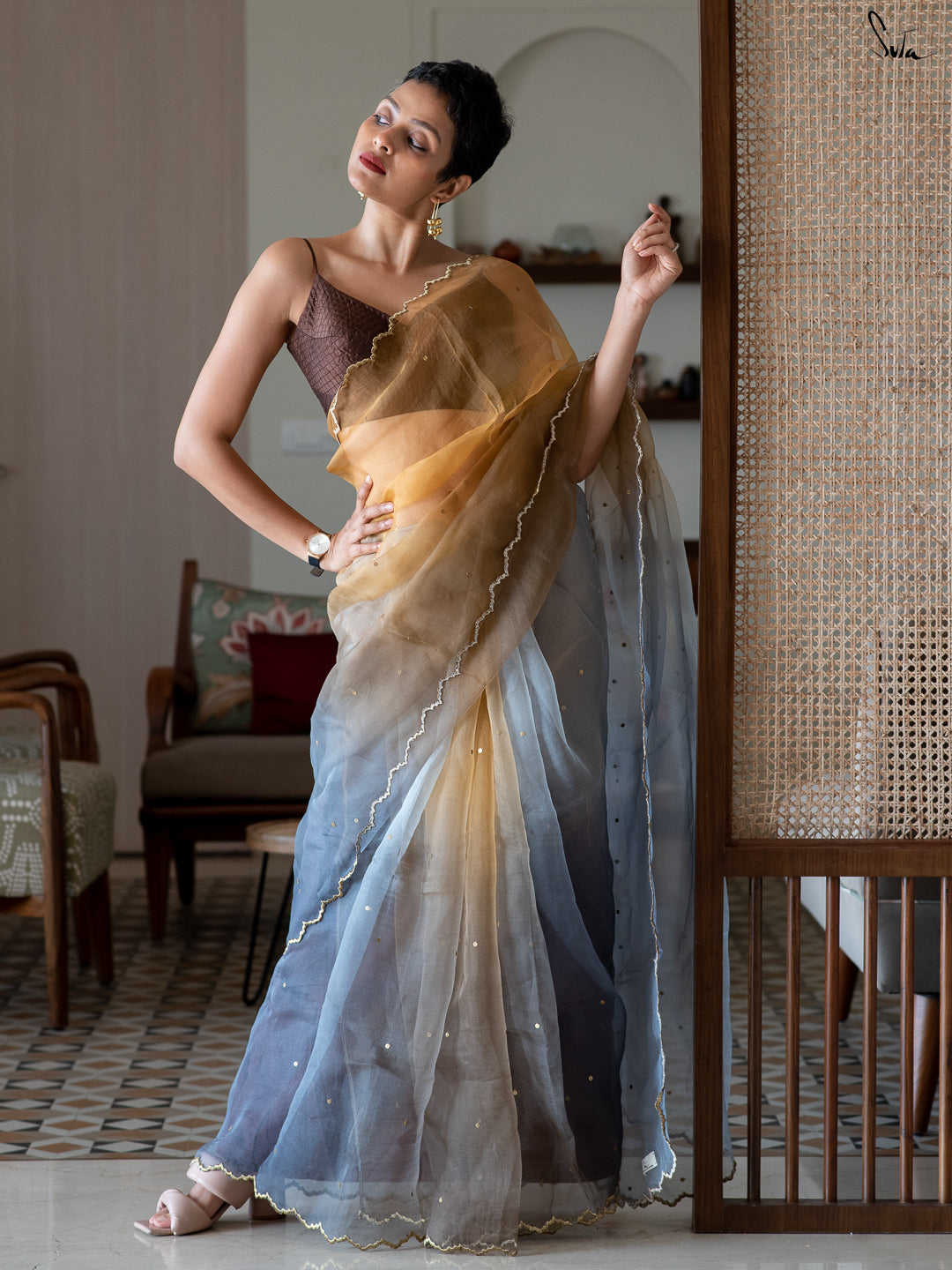 Holly Grey Saree