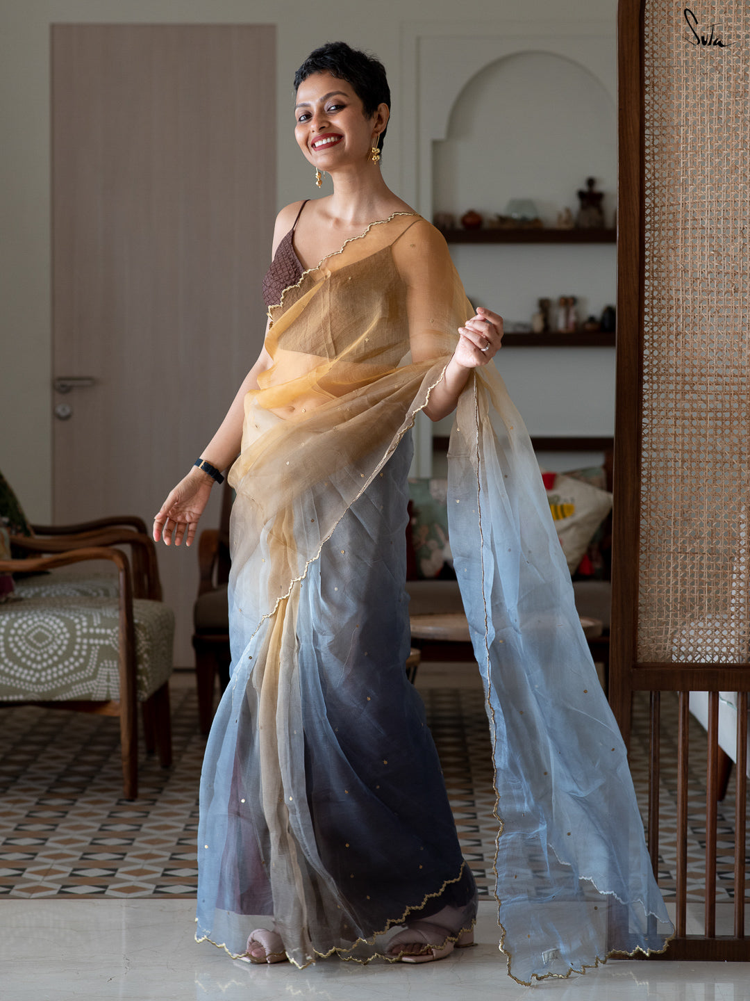 Holly Grey Saree