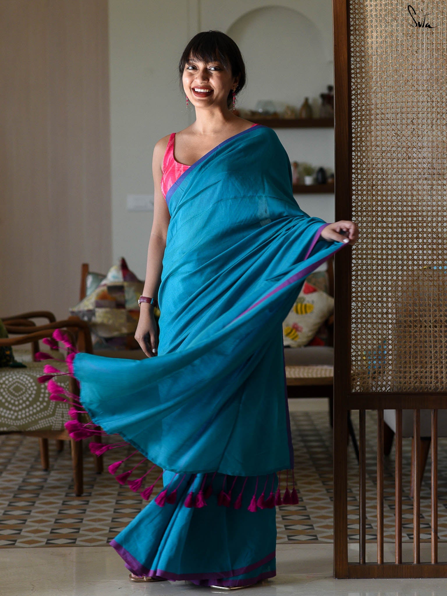 Aquamarine Saree