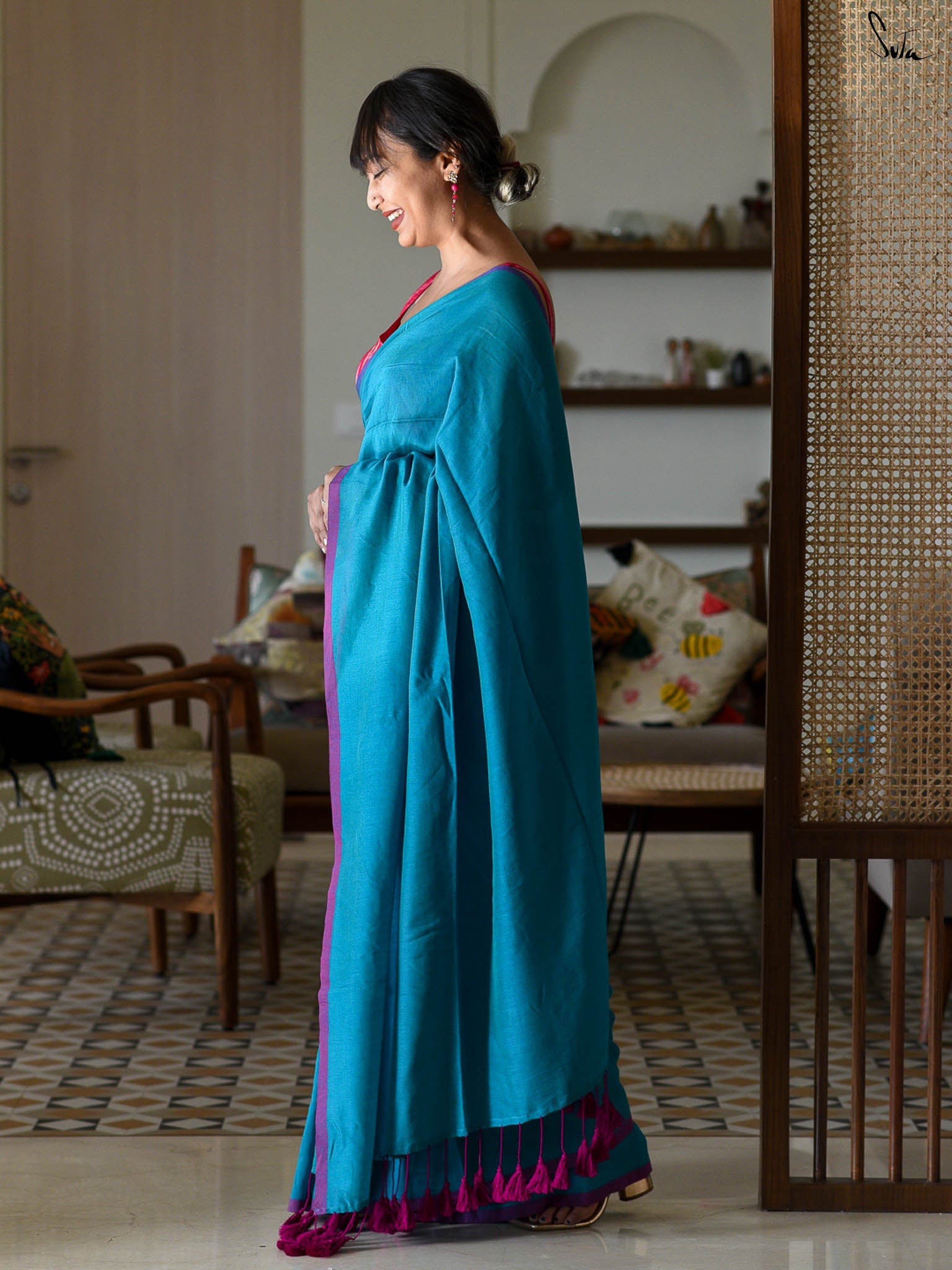 Aquamarine Saree