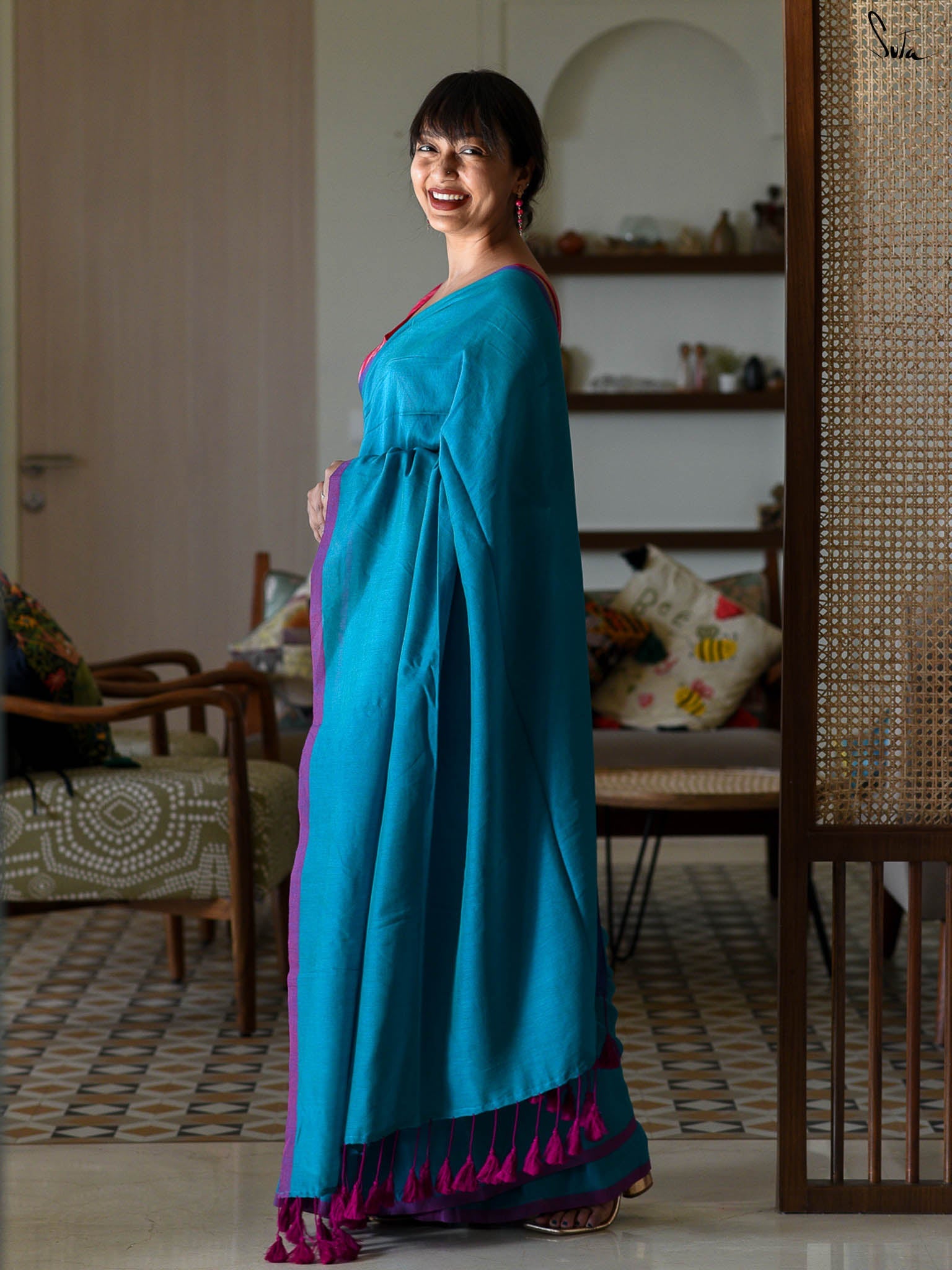 Aquamarine Saree