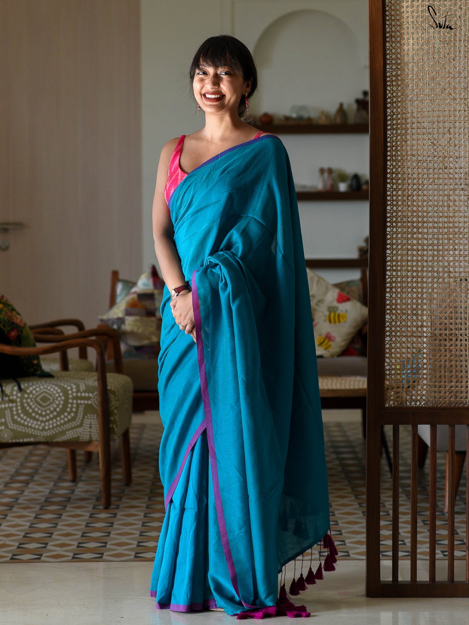 Aquamarine Saree