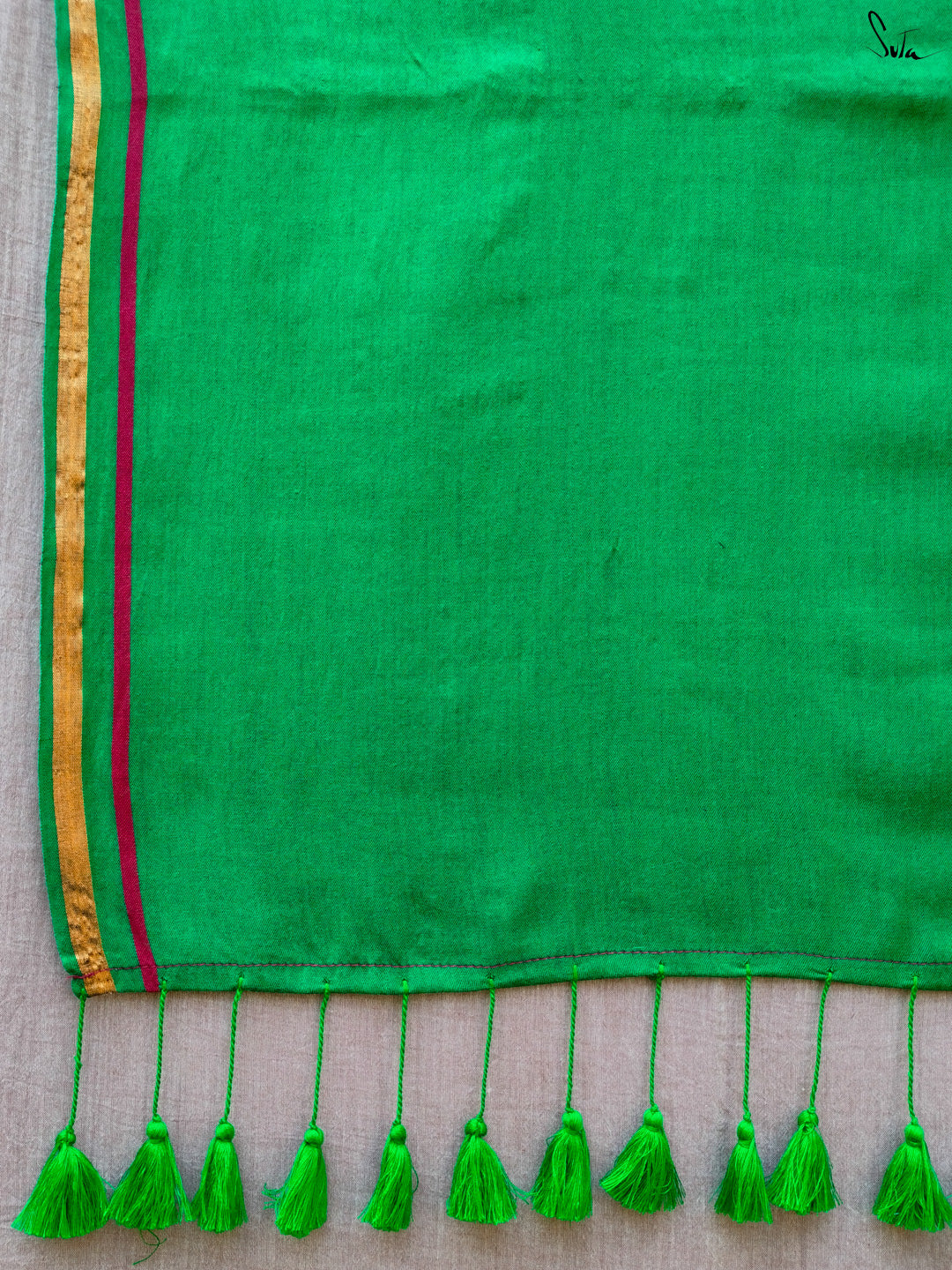 Double Trouble: Red/Green Saree