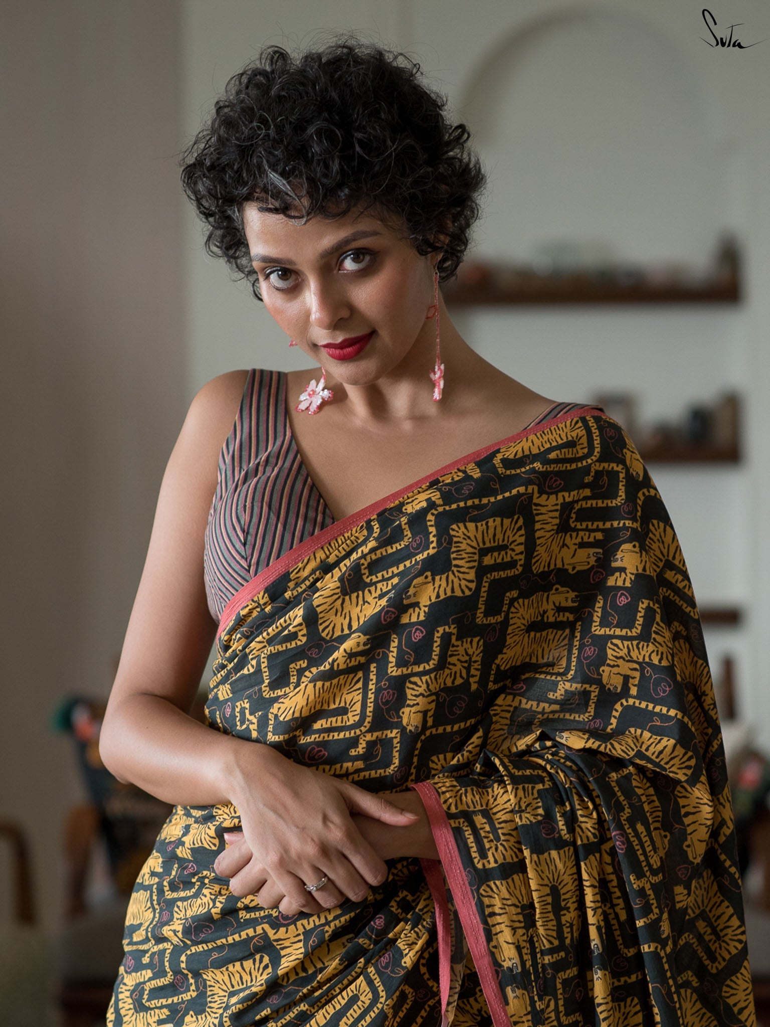 The Big Cat Saree