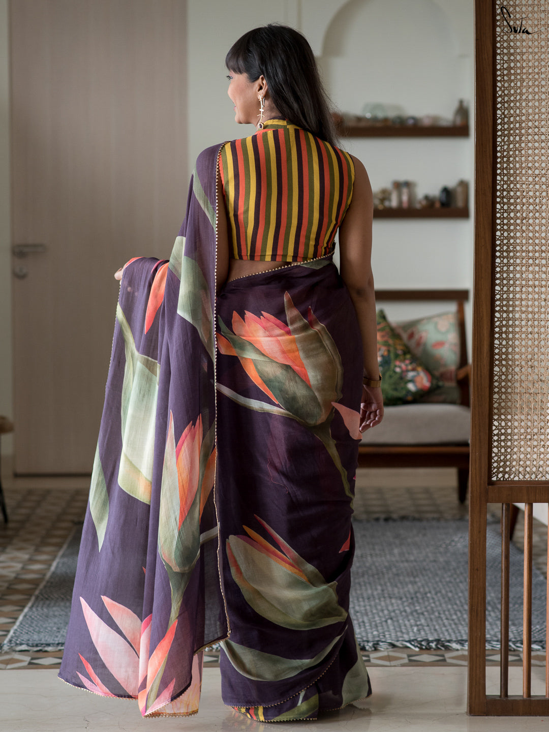 Bouquet of Lilies Saree