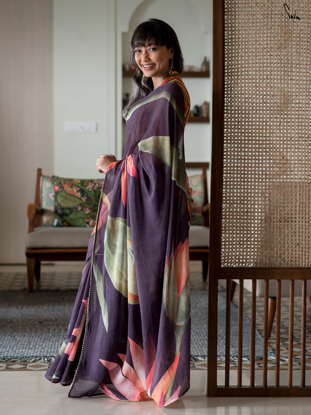 Bouquet of Lilies Saree
