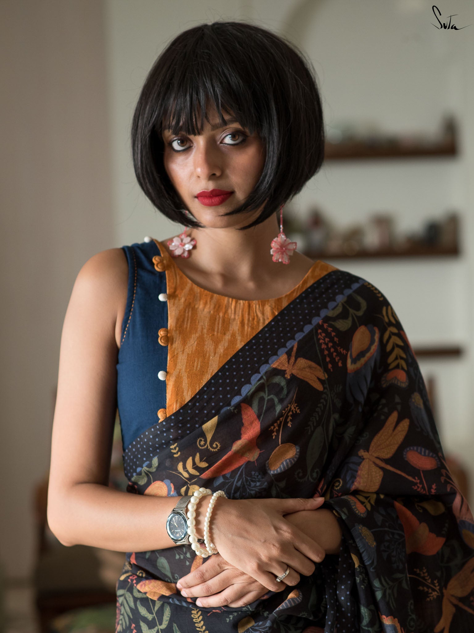 Midnight World Saree