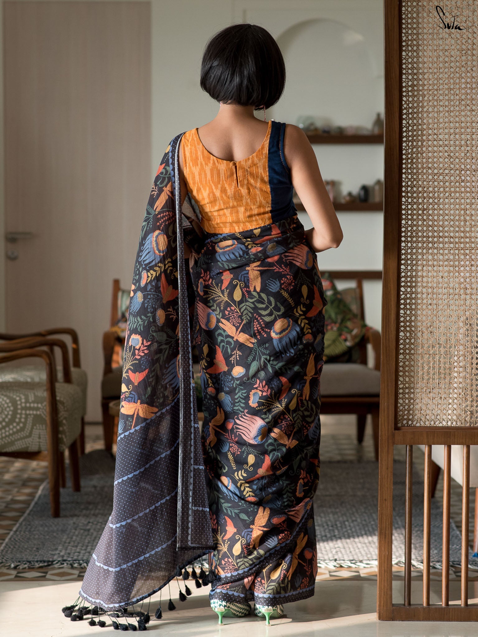 Midnight World Saree