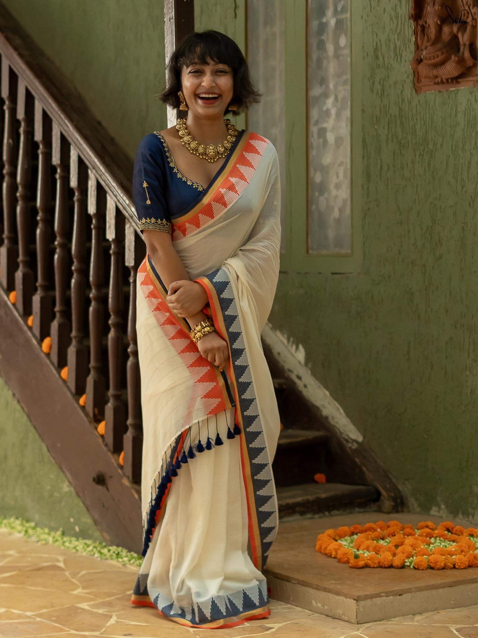 Suta Pure Cotton Woven Design Zari Saree