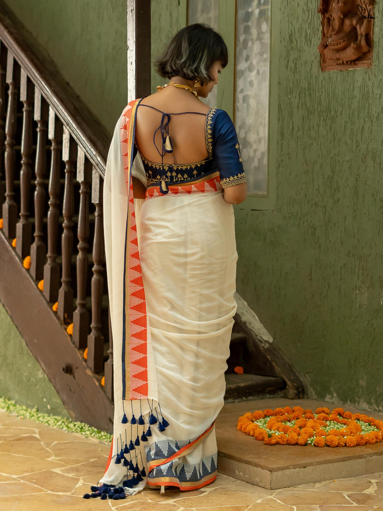 Suta Pure Cotton Woven Design Zari Saree