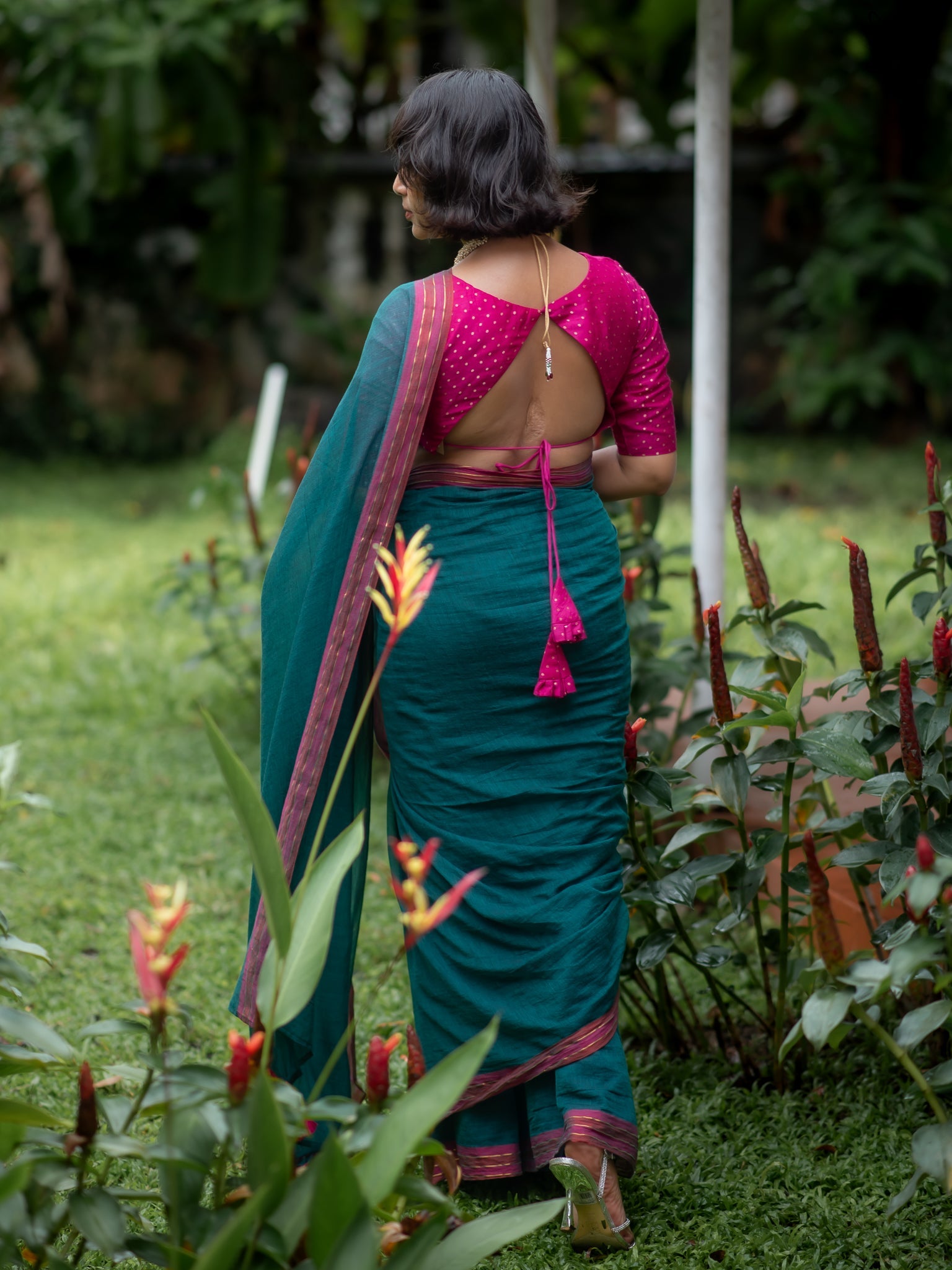 Suta Green Pure Cotton Saree