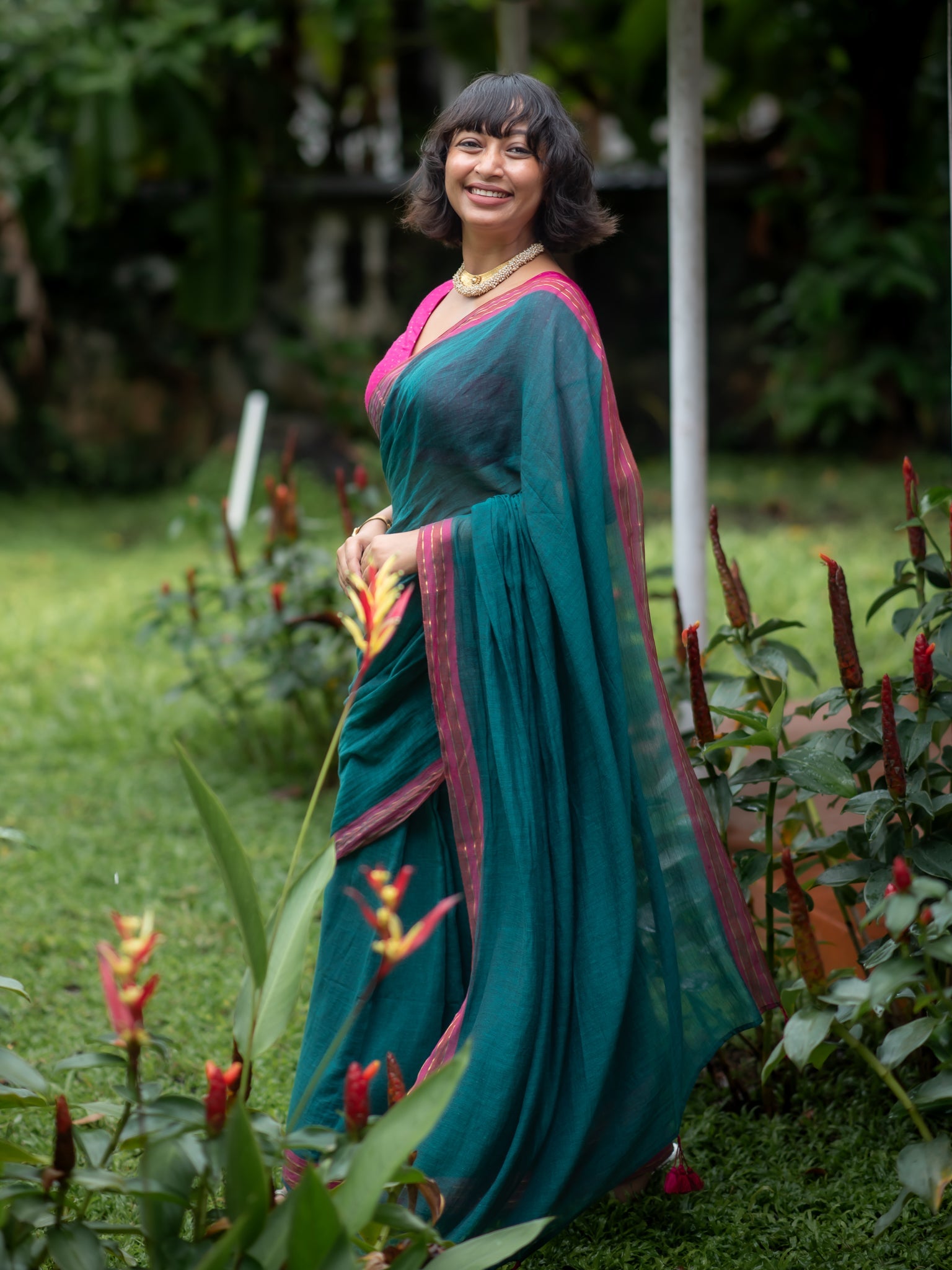 Suta Green Pure Cotton Saree