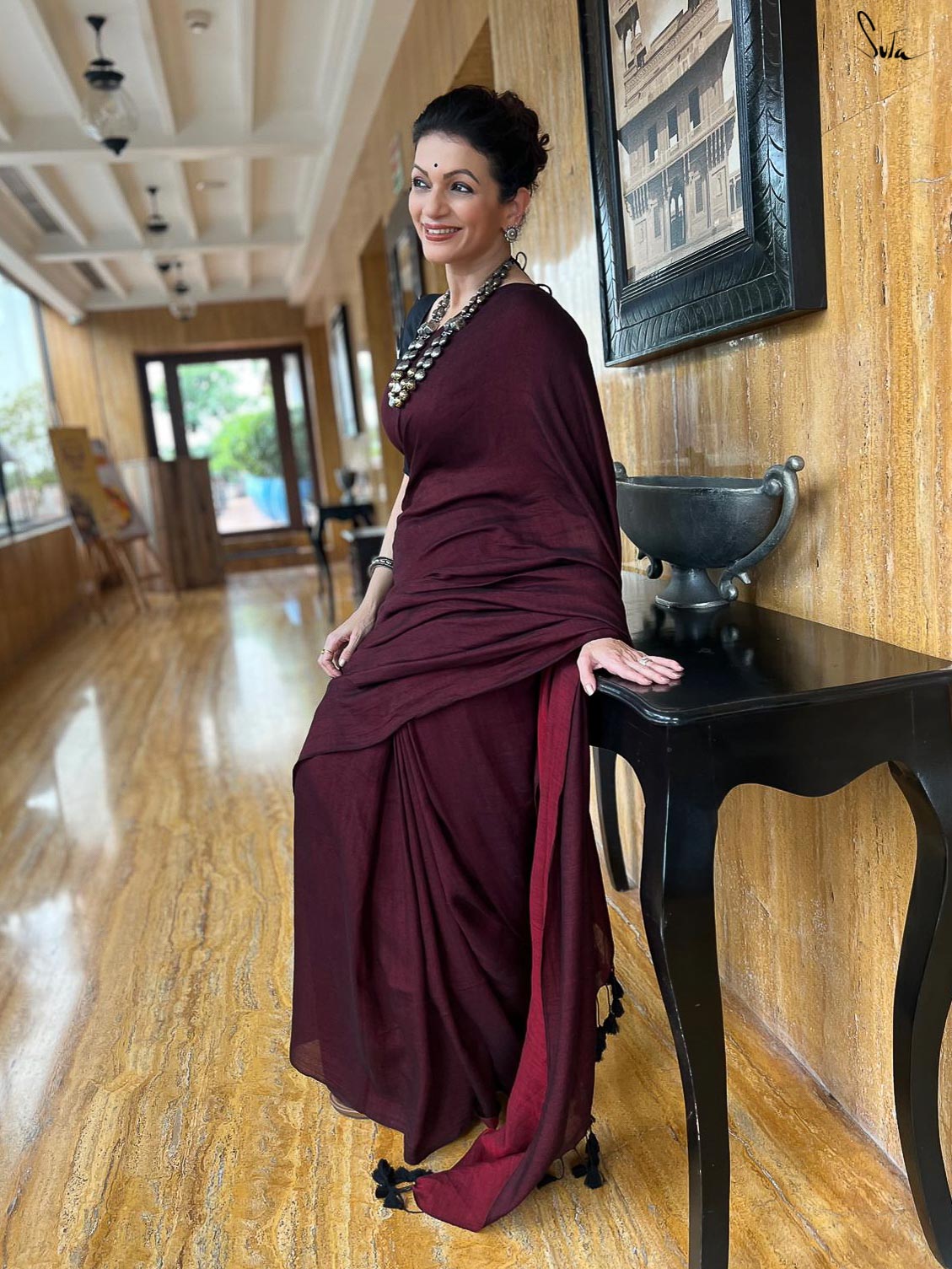Tranquil Yin Yang (Reversible Saree)