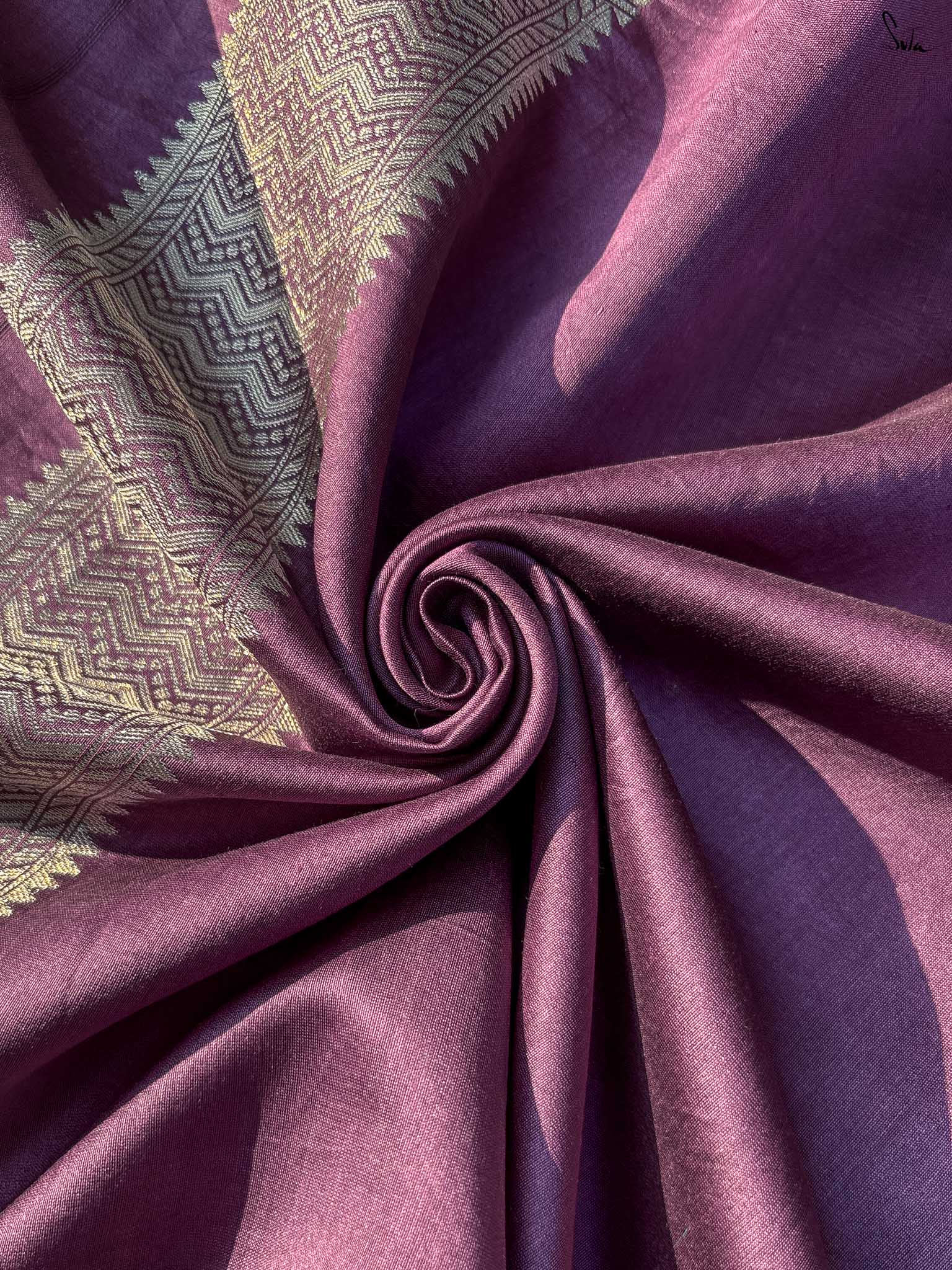 Thumri Wine Banarasi Saree