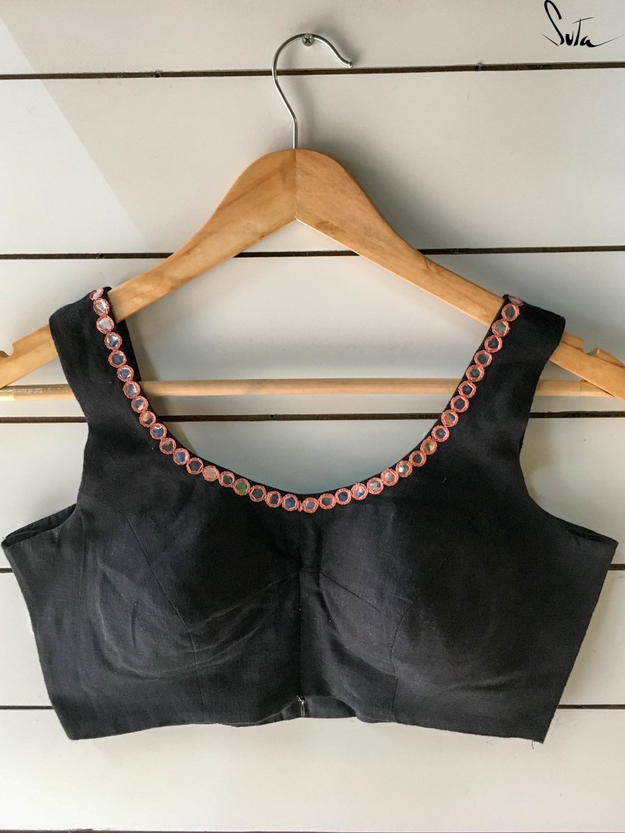 Black glass door ( Blouse ) - suta.in