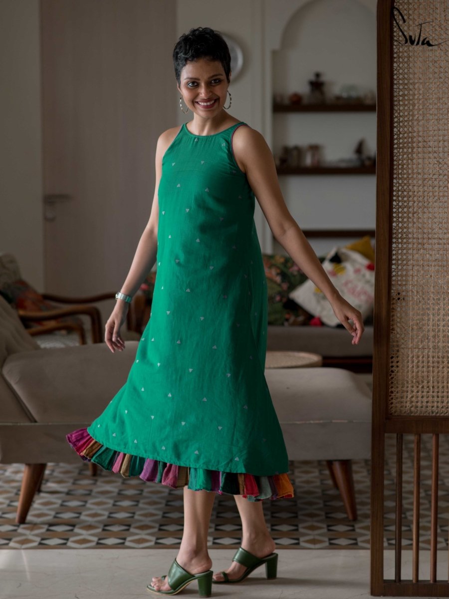 coral green dress Suta - Trenches - cotton | casual Dress | summer wear starlet