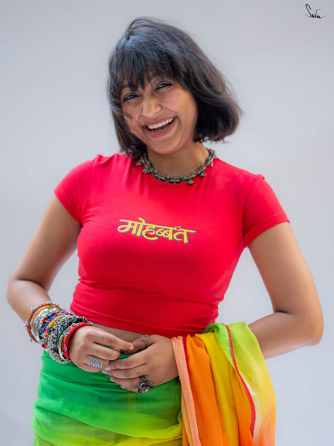 Laal Mohabbat (Baby Tee Blouse)