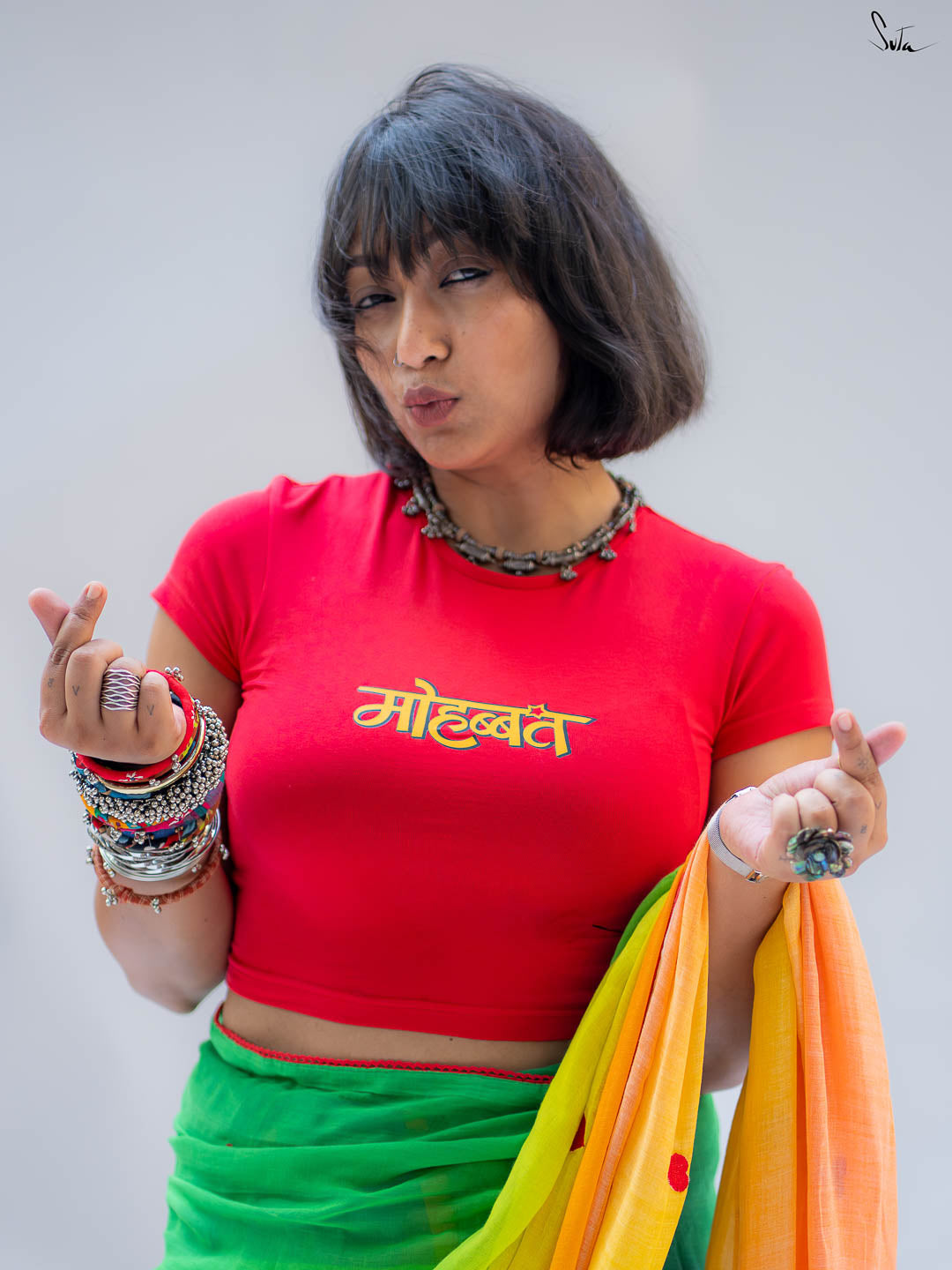 Laal Mohabbat (Baby Tee Blouse)