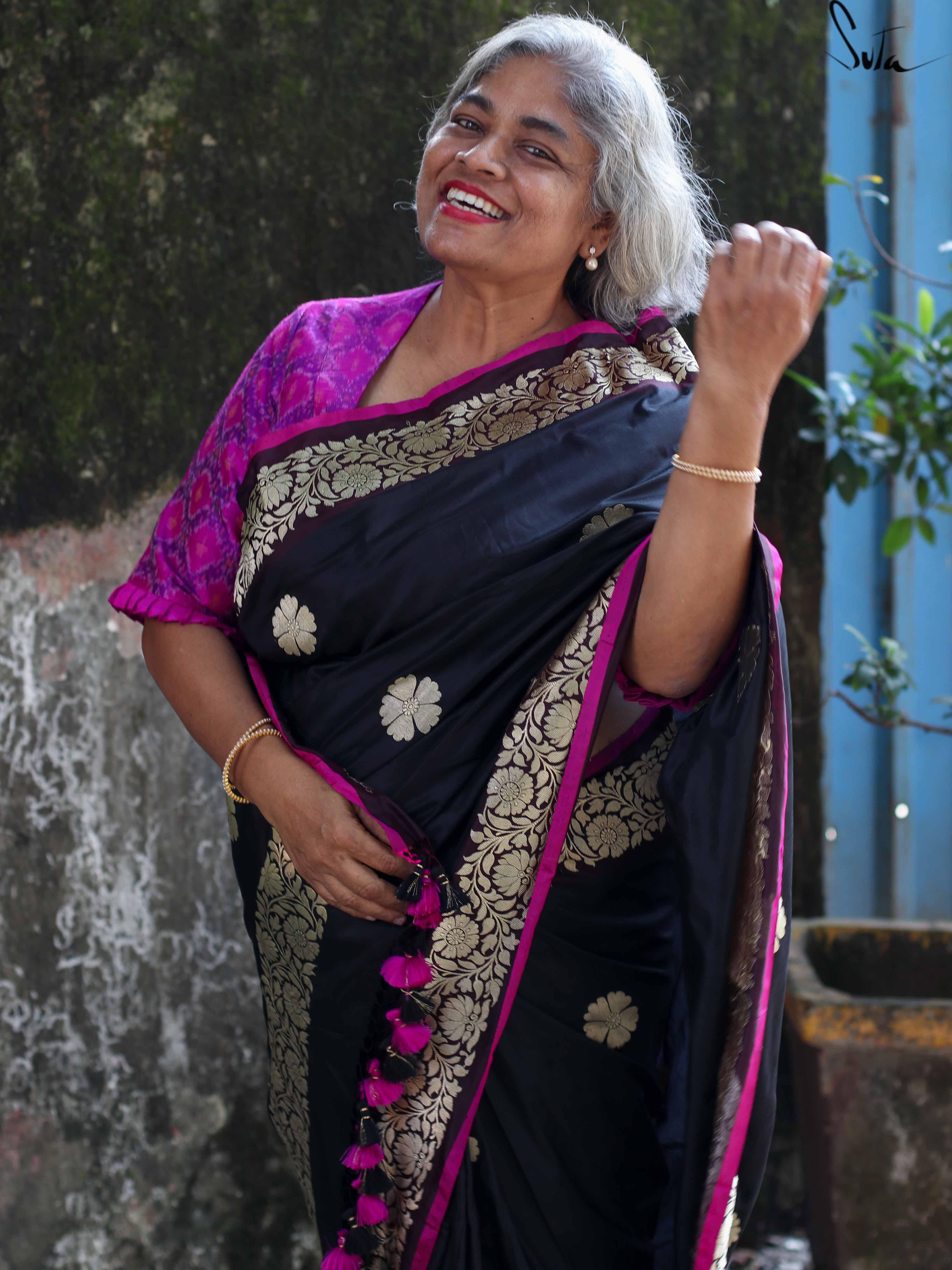 Ranamahal Black Banarasi Saree