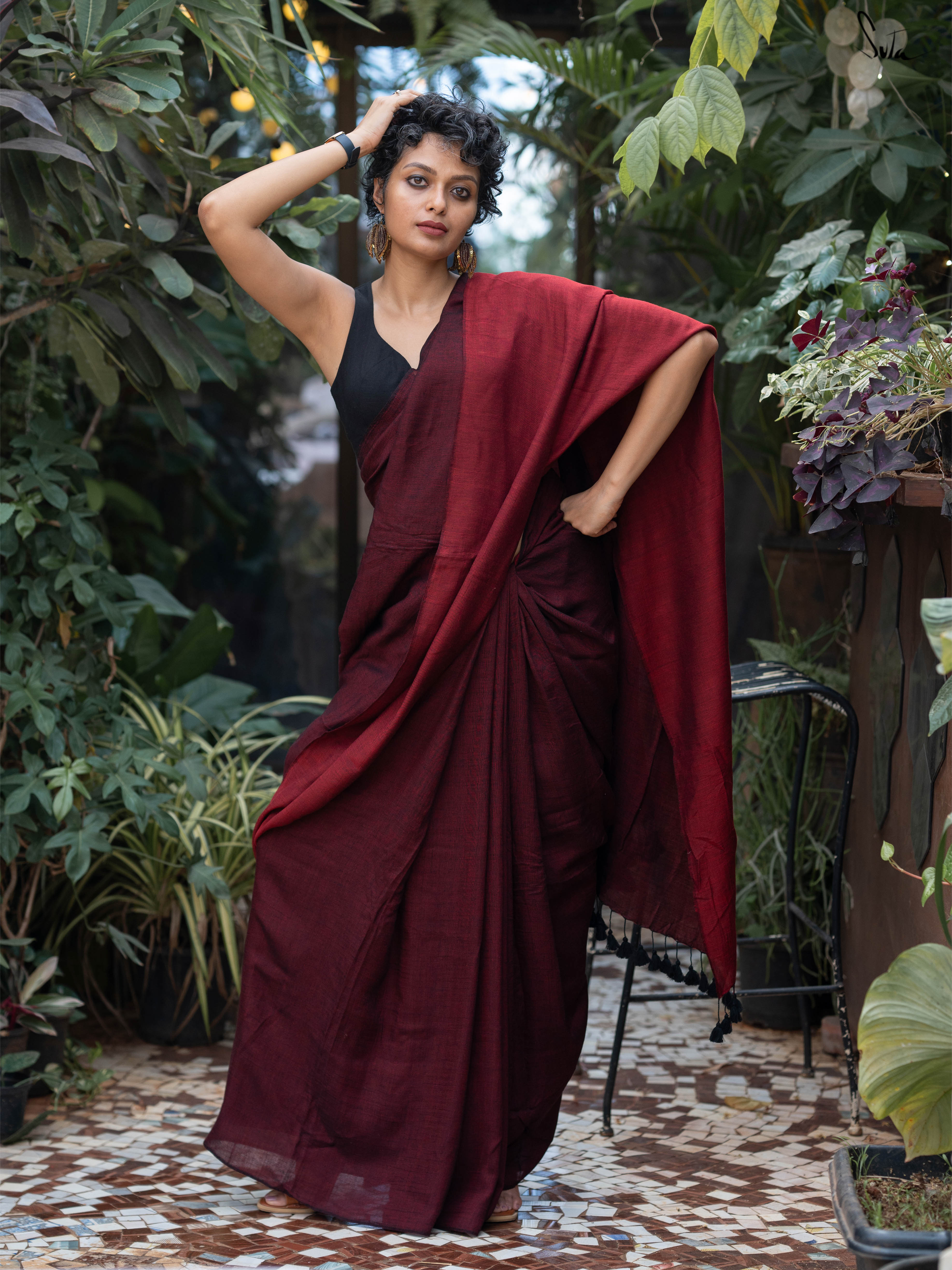 Tranquil Yin Yang (Reversible Saree)