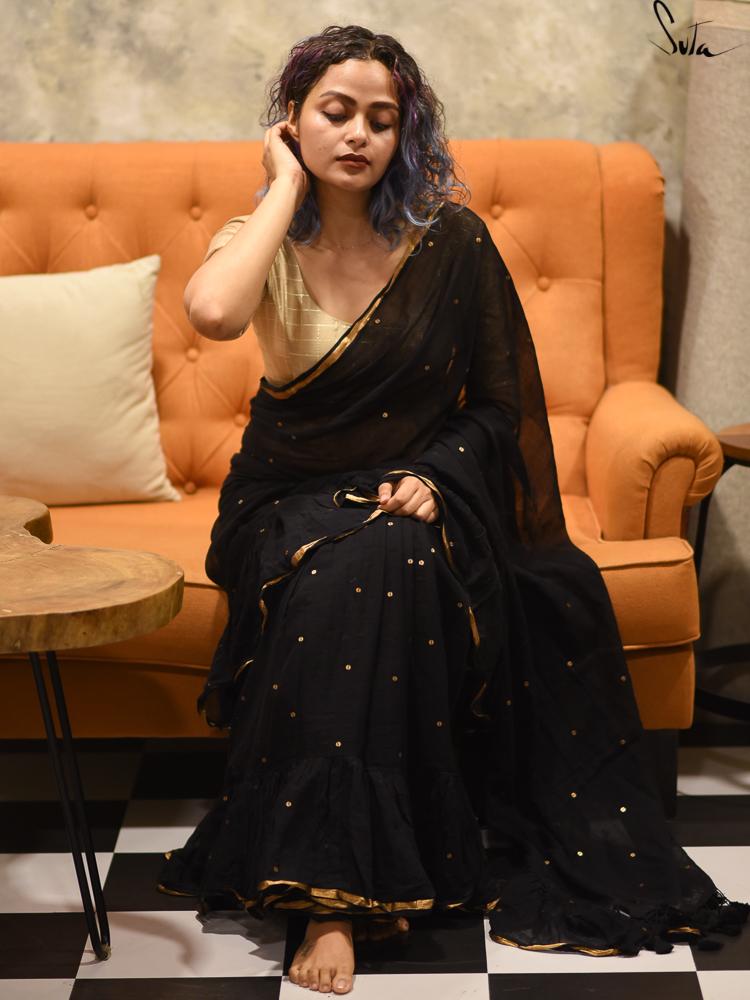 Gilted Black Swirls - suta.in