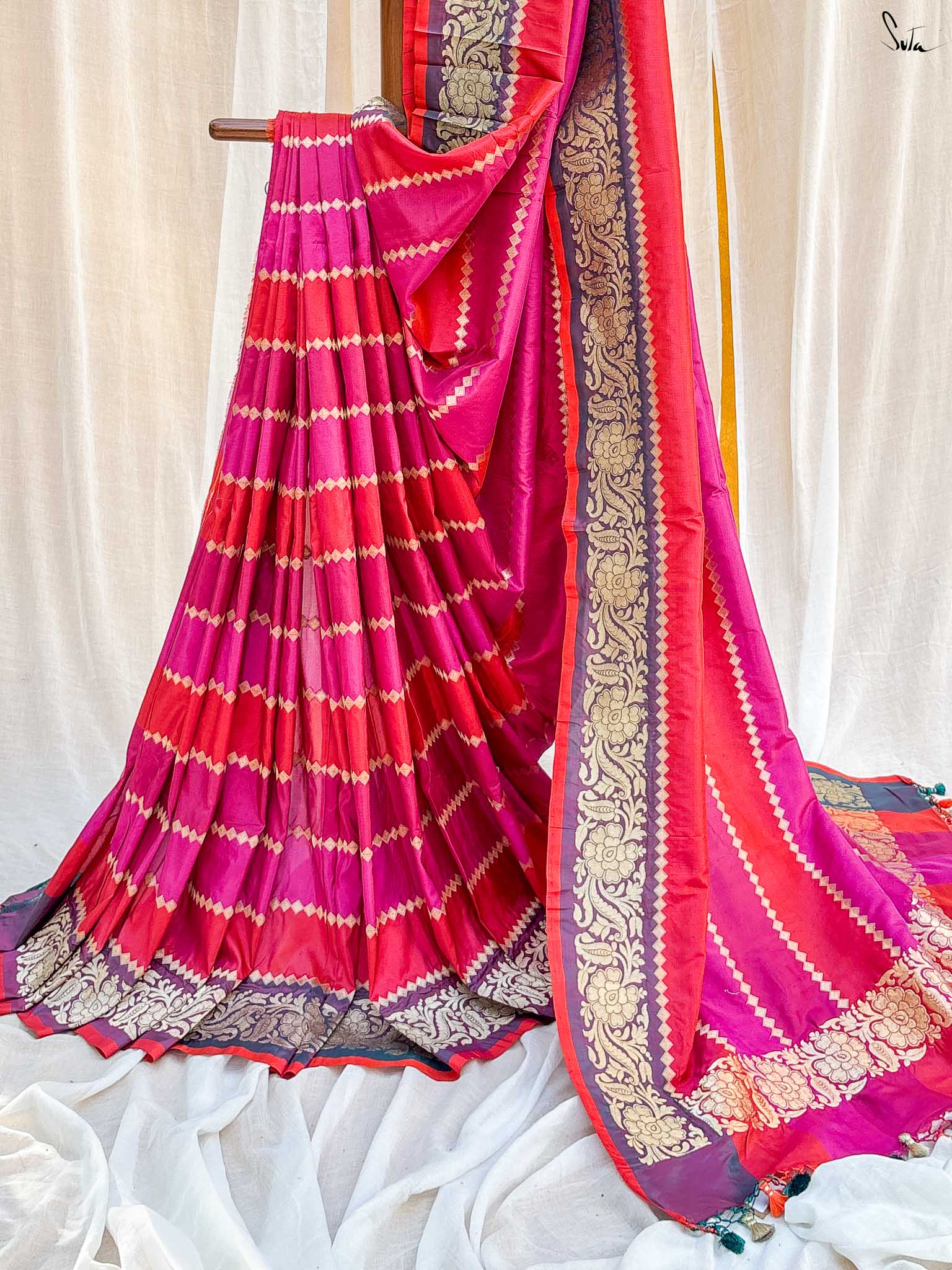 Shivala Pink Banarasi Saree