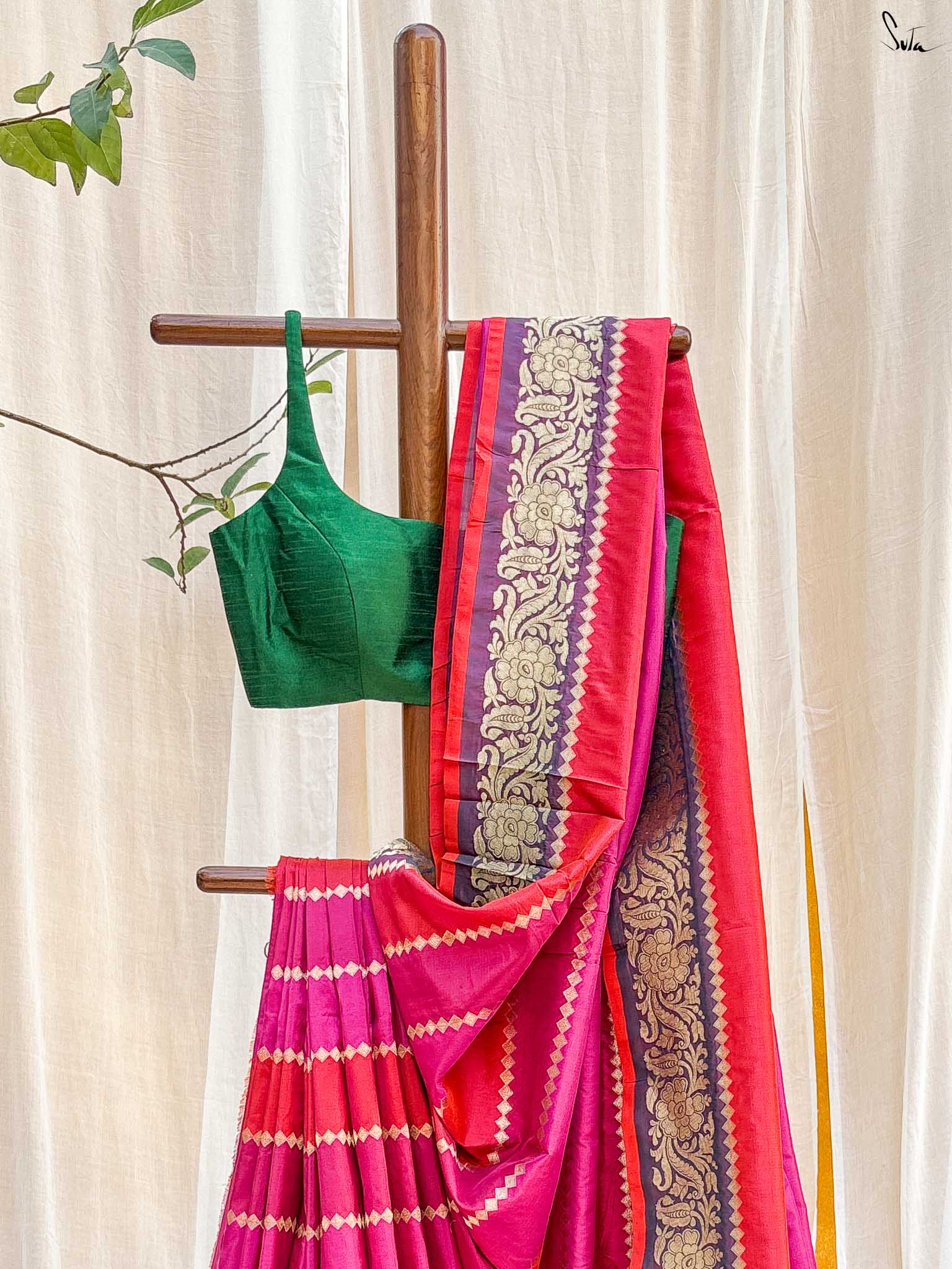 Shivala Pink Banarasi Saree