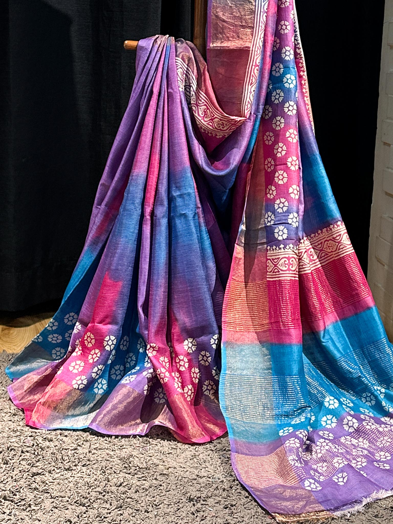 Koyal Aur Kalam (Hand Painted Pure Silk Saree)
