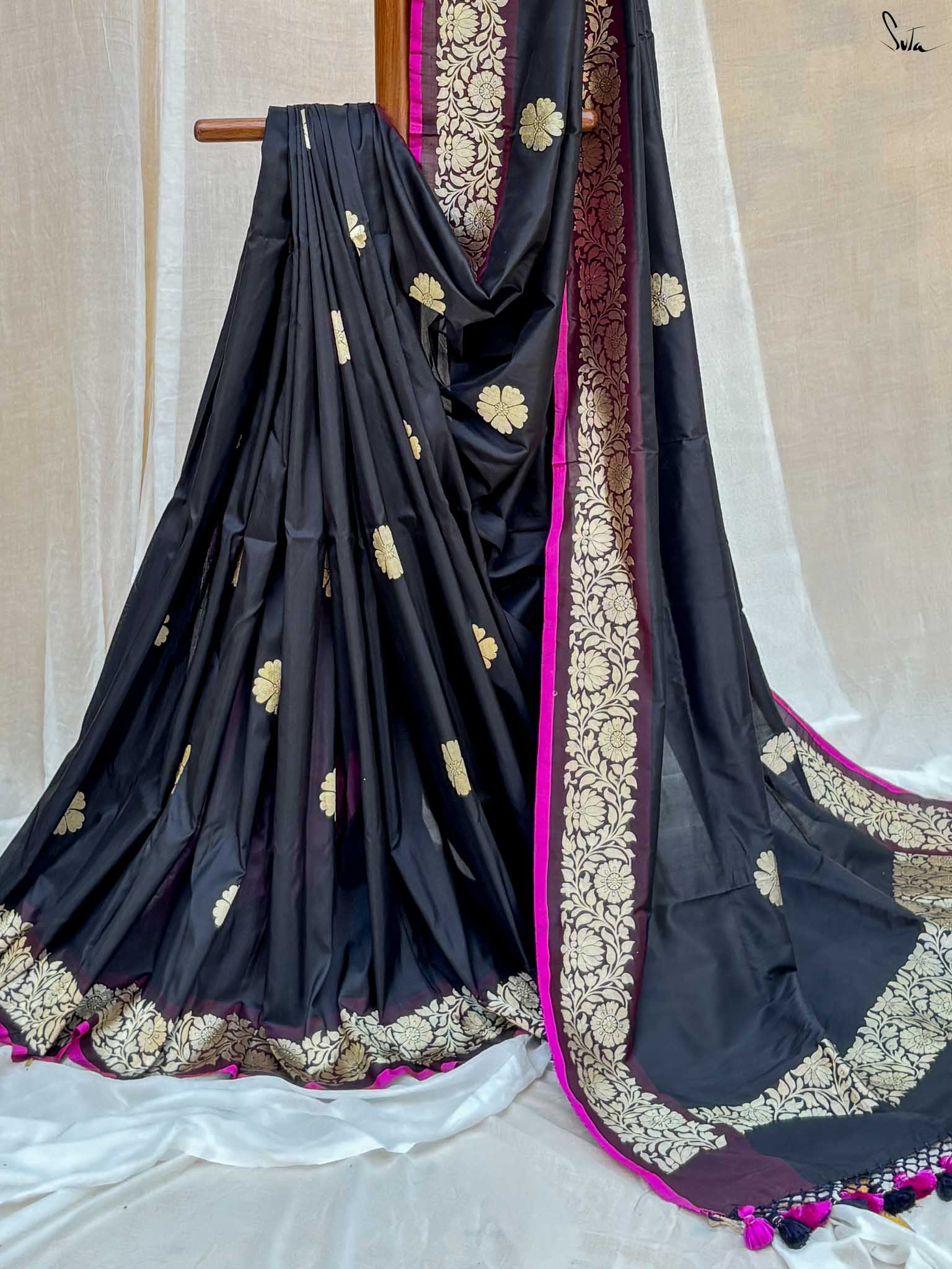 Ranamahal Black Banarasi Saree