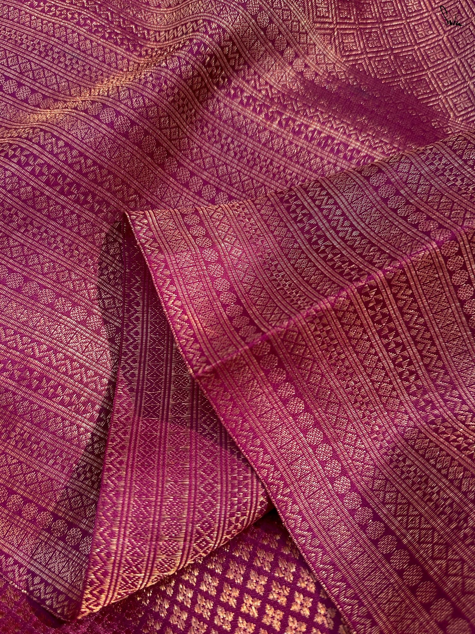 Kaadambari Purple Kanjivaram Saree