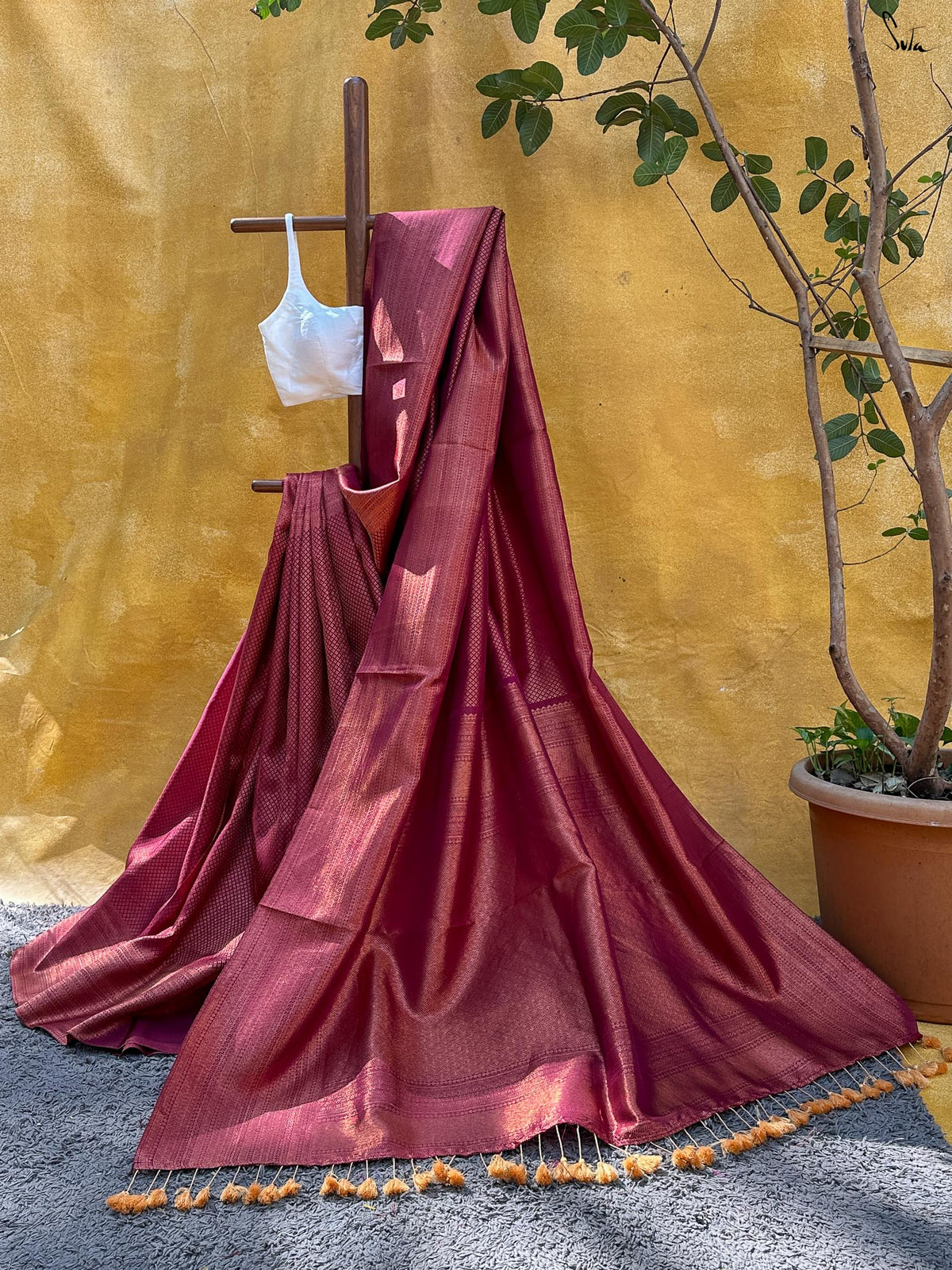 Kaadambari Purple Kanjivaram Saree