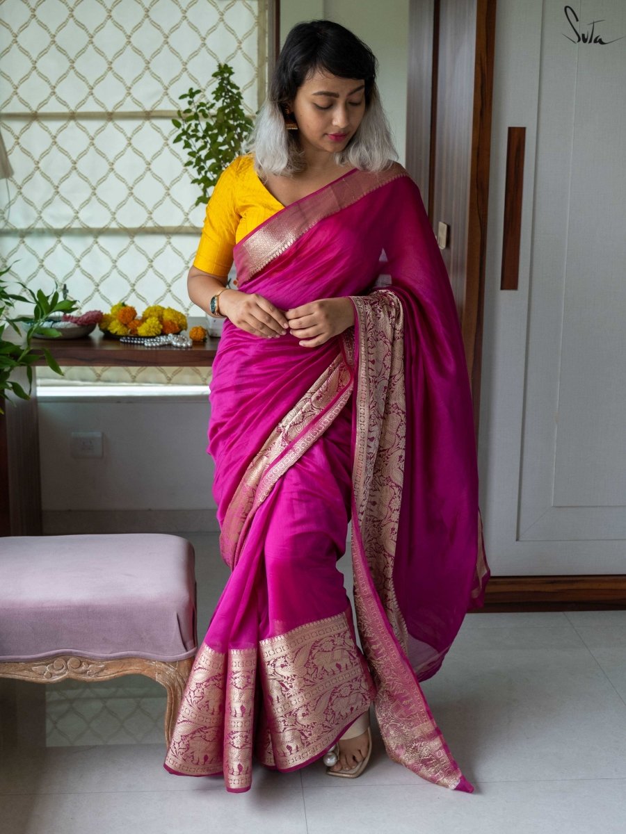 Mighty Dusk (Saree) - suta